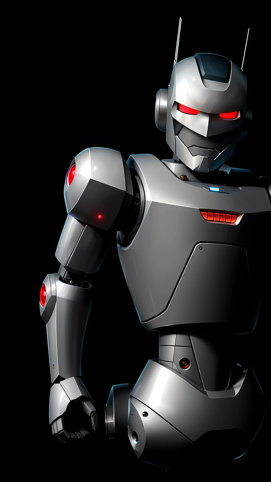 Gray brave robot
