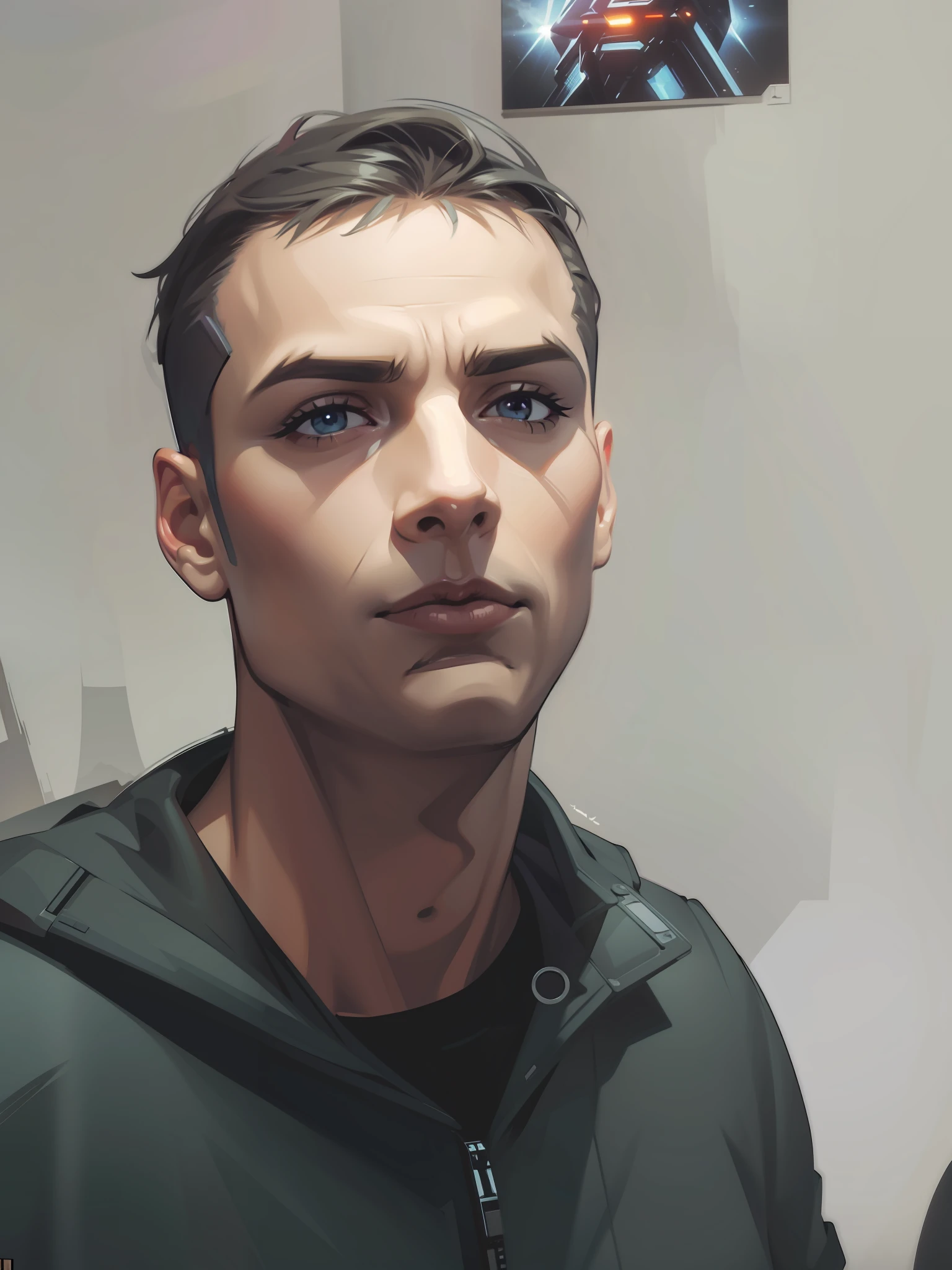 (((vector))), (Comics style), realistic, photorealistic, cinematic, cinematic lights, dark colors, volumetric lights, reflections, dramatic, ultra detailed, modern, ((masterpiece)).