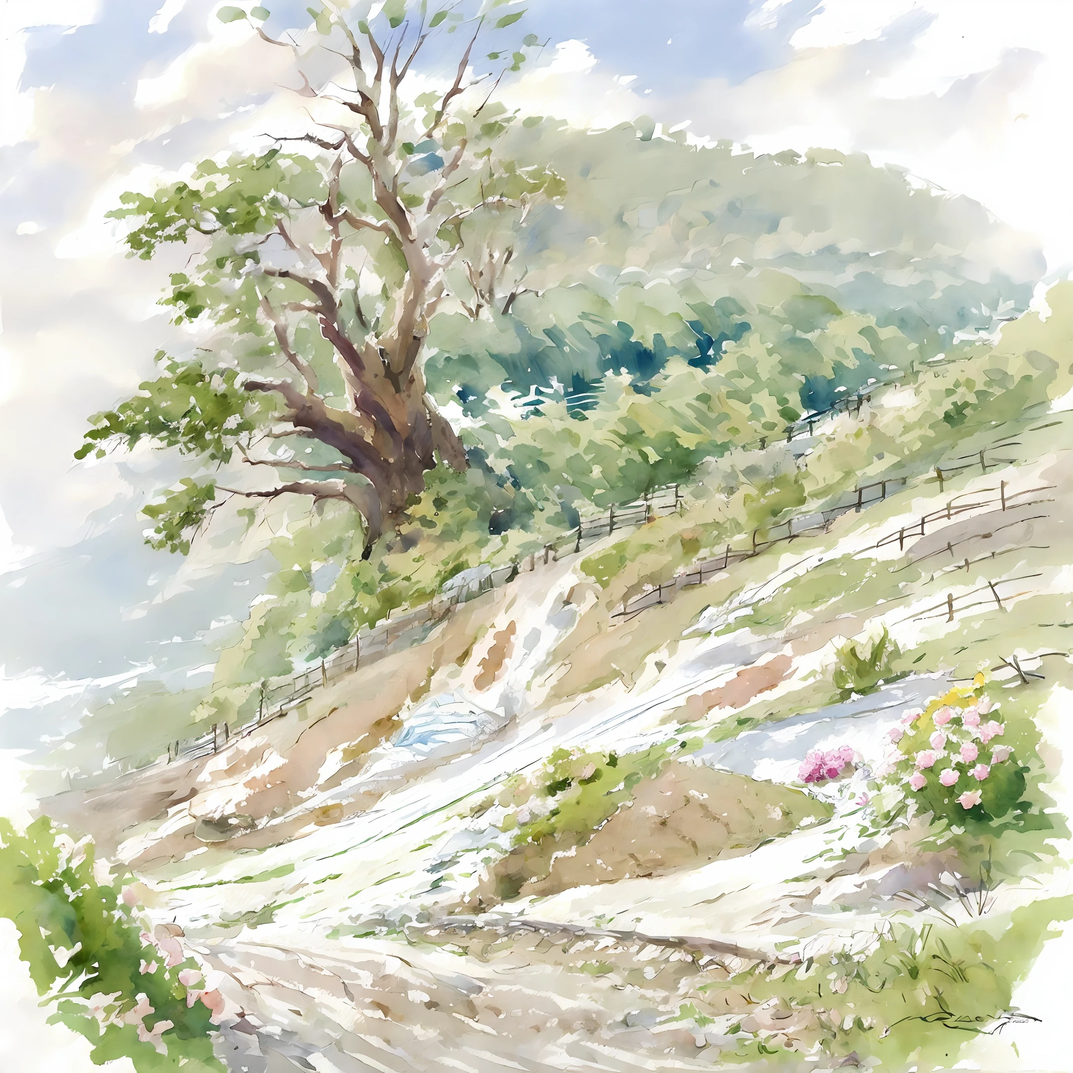 watercolor, peony, beautiful, watercolor style, floral and leaf patterns, wet on wet technique, muted, indigo, fabric design, flat illustration, highly detailed cleanliness, vector image, masterpiece, professional, isometric, vivid vector, white background, dry brush, brush strokes painted on canvas, J.M.W. Turner. expressive marks.