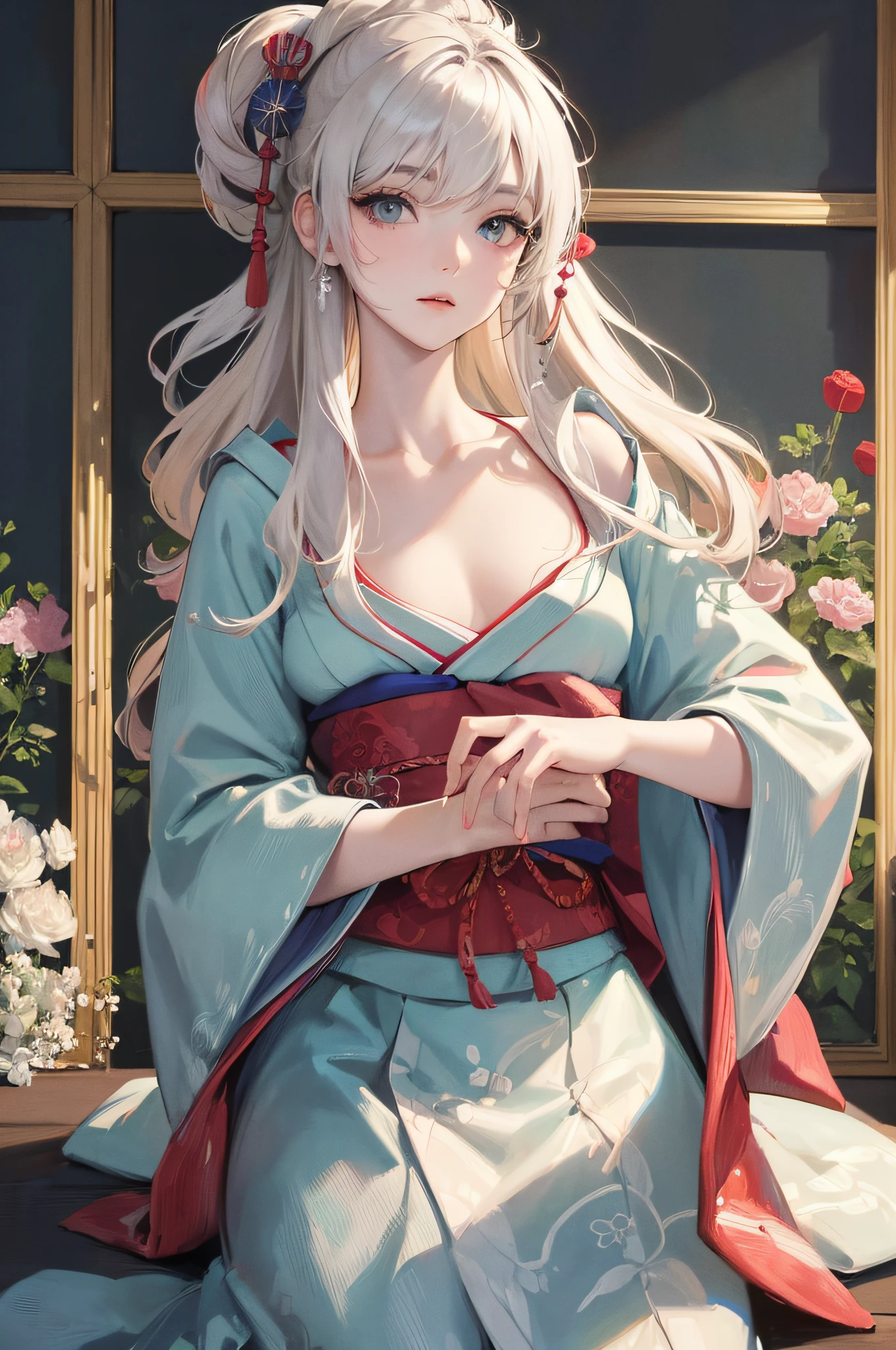 (masterpiece), (best quality), high resolution, (raw photo:1.2), (very photo-like painting: 1.4), solo, (very detailed wallpaper, cowboy shot)))), official art, masterpiece, sharp focus, (beautiful gorgeous cute Japanese woman:1.3), delicate beautiful hair and eyes and face, realistic, super detailed, beautiful girl with beautiful eyes, eye reflection, pale skin, hair accessories, ((((no background)))), sexy pose,