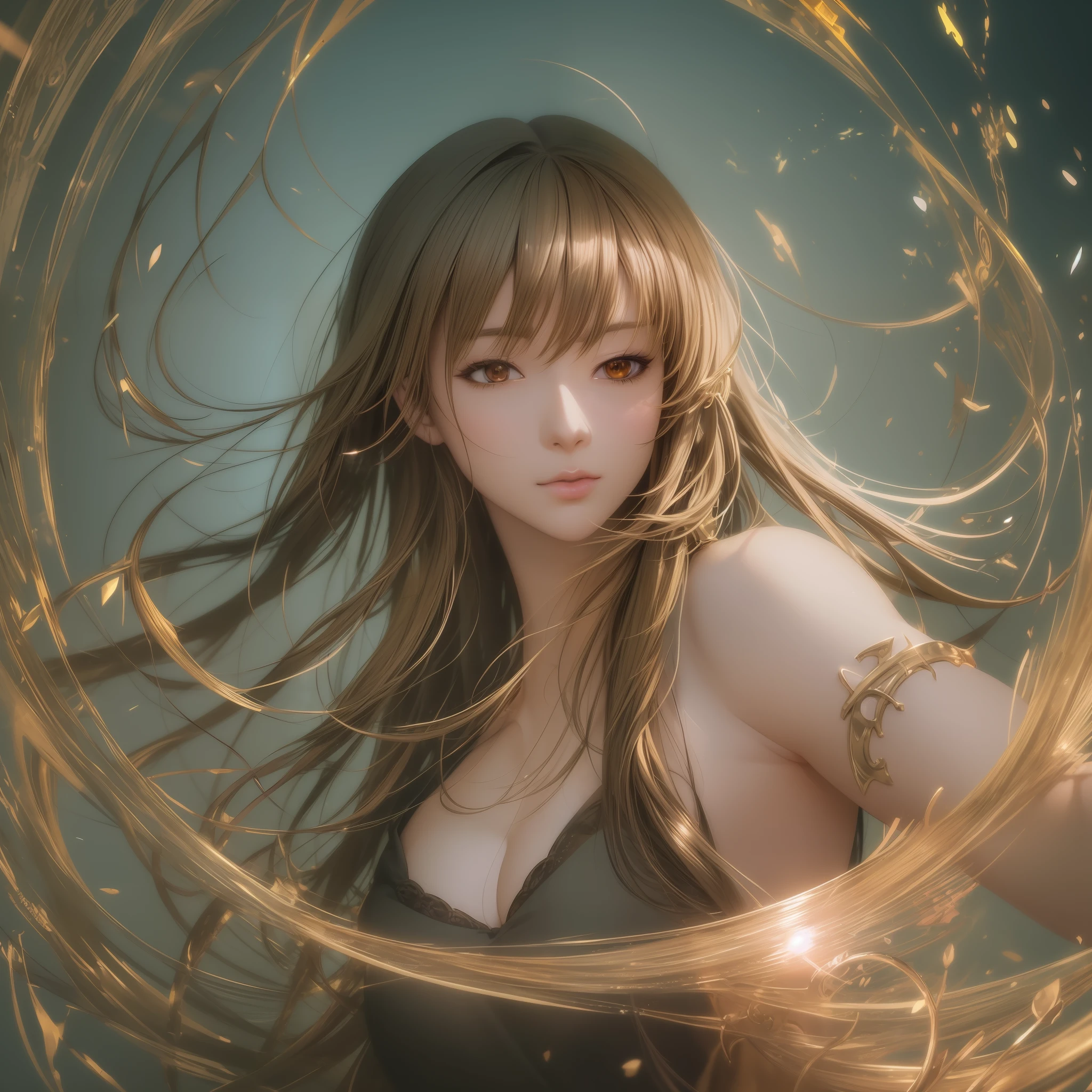 anime girl with long hair and a ring of gold, smooth anime cg art, artgerm. anime illustration, detailed digital anime art, beautiful anime portrait, digital anime art, guweiz on pixiv artstation, detailed portrait of anime girl, artgerm on artstation pixiv, advanced digital anime art, artwork in the style of guweiz