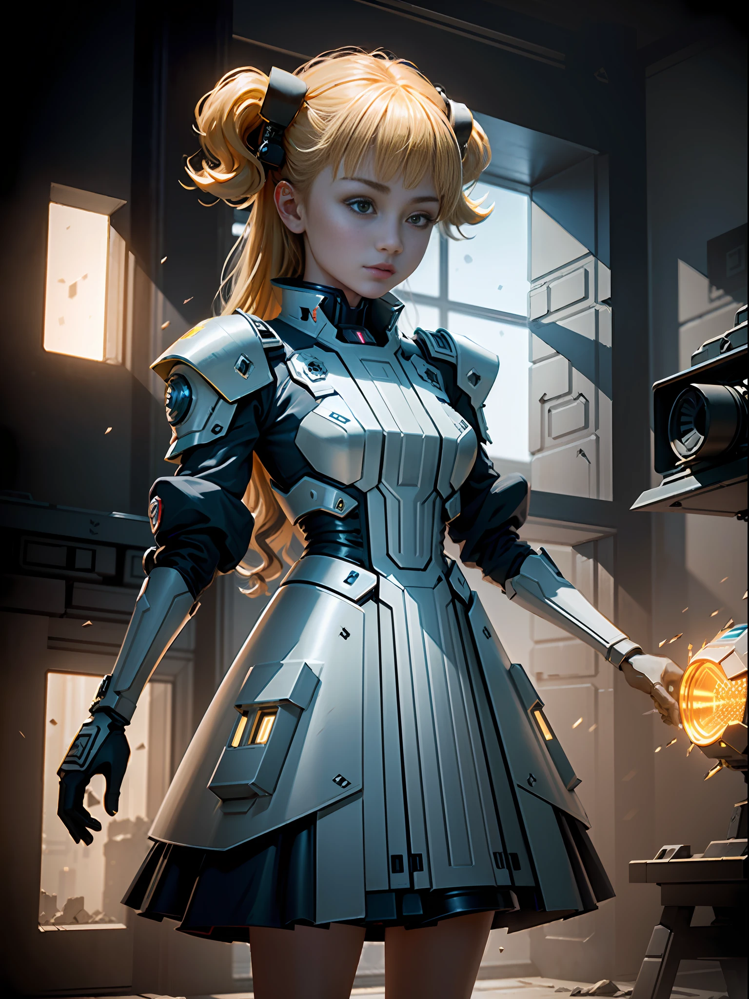 ((Best quality)), ((masterpiece)), (highly detailed:1.3), 3D,Shitu-mecha, beautiful cyberpunk women with her mecha in the ruins of city from a forgoten war, ancient technology,HDR (High Dynamic Range),Ray Tracing,NVIDIA RTX,Super-Resolution,Unreal 5,Subsurface scattering,PBR Texturing,Post-processing,Anisotropic Filtering,Depth-of-field,Maximum clarity and sharpness,Multi-layered textures,Albedo and Specular maps,Surface shading,Accurate simulation of light-material interaction,Perfect proportions,Octane Render,Two-tone lighting,Low ISO,White balance,Rule of thirds,Wide aperature,8K RAW,Efficient Sub-Pixel,sub-pixel convolution,luminescent particles,light scattering,Tyndall effect