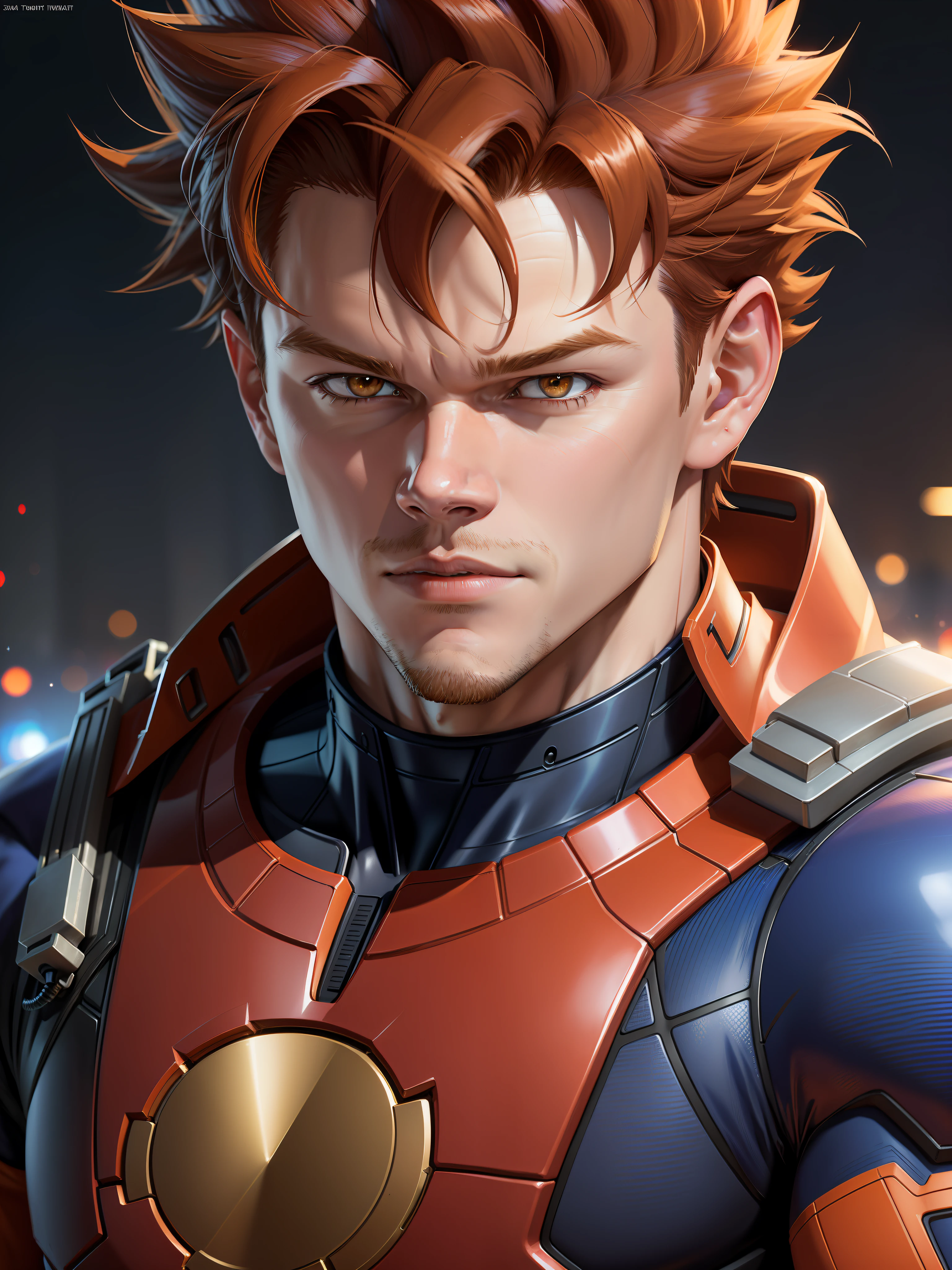 Matt Damon with the features of Goku Goku (Award-winning digital art: 1.3) from (Sketch: 1.3),(Energetic:1.3), TomHolland,CGSociety,ArtStation,(Saturated:1.3),(close portrait:1.3),(Male:1.4),(cute:1.4 ), (attractive: 1.3), handsome, calendar pose, perfectly detailed eyes, studio lighting, spider web themed background