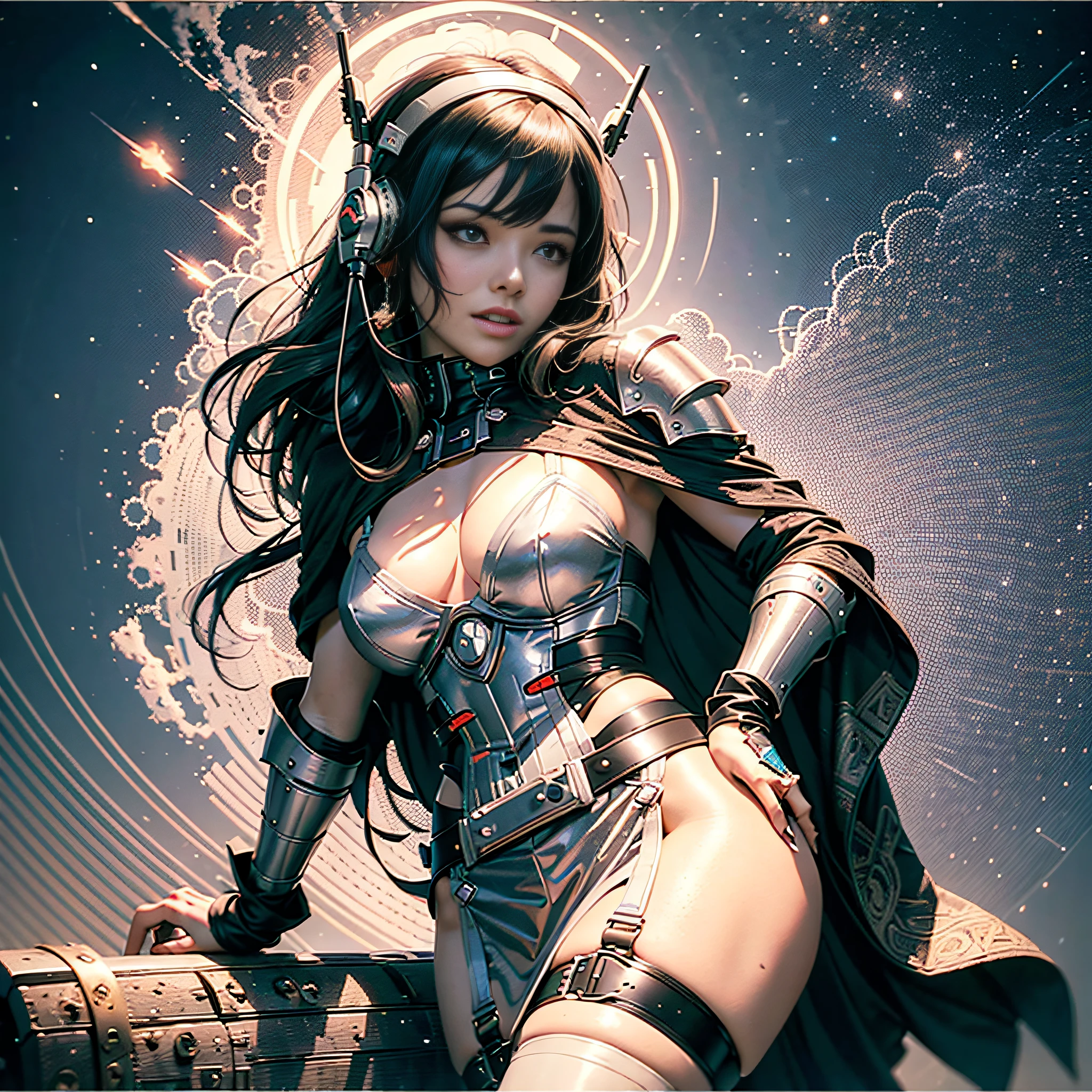 SunWar "Star Wars Xwing R2D2" conceptual Future "Heavy Metal" Devastating Mandolorian pure female aesthetics lower key:1.3 close:1.3 fire-follets Will-o'-the-wisp "luis Royo" dazzling women walking slowed down playing Cosplay "Princess":1.4 "Leia":1.4 "Nathalie Portman":1.4 Pilots jacket cowboy 38years sunLight luminescence ultra pro-photorealistic optimal detail qualities precise details:1.3 SLR resolution max perfection improved graduated Octane rendered UHD XT3 16K DSLR HDR UnrealEngine5 analog real shadows:1.3 3dcg saturated body:1.4 faces:1.4 cheekbone effects embarrassed glow beautiful:1.4 eyes:1.4 opals iris lazulis turquoise pupils eyeliner open mouth teeth obvious smiles dark hairstyles short bangs:1.3 ecstatic:1.0.1 floating jackets fixed symmetrical body athletes oiling eccentric cape levitating shoulder-off white shirt lace clavicles papillotes navy thick leathers varied breasts pointed:1.4 satin supports Felt Bikini Skirt:1.4 Matching Loose Swinging Spinels Navel:1.3 Depths:1.3 Revealing Pubic Pubis Pubis-Hairy Obvious Covered:1.3 Underwear Waist Chastity-Belt Padlock Gold ornate silver agate tied garters thick thighs legs high volumetric Gothic stainless steel boots ornate onyx ruby invokes delicate incandescents Unity Toys Crystalline DoF X-Wing (EOS R6 135mm 1/1250s f/2.8 ISO400) R2D2 Mechanized adaptable ion Canon DoF mannequins "wide Sabre"  dramatic fully clothed mounts armor heavy chrome metallic covered flat bands fathoms richly decorated coppers:1.2 fullbodye "Darth Vader" background:1.3 sharpness equirectangular 360 headphones+antenna decorated rune Pearl embroidered plasma glyphs lava Tourmaline DoF engravings [(masterpiece 1,3) (Willi Baumeister:1.1) (John T. Biggers:1,2)::17 Alessandro Casagrande, Greg Rutkowski, Sally Mann Guweiz and James Jean tattoo CGSCOSITY (by Michelangelo)] Bruce Weber girls raw varied etc.