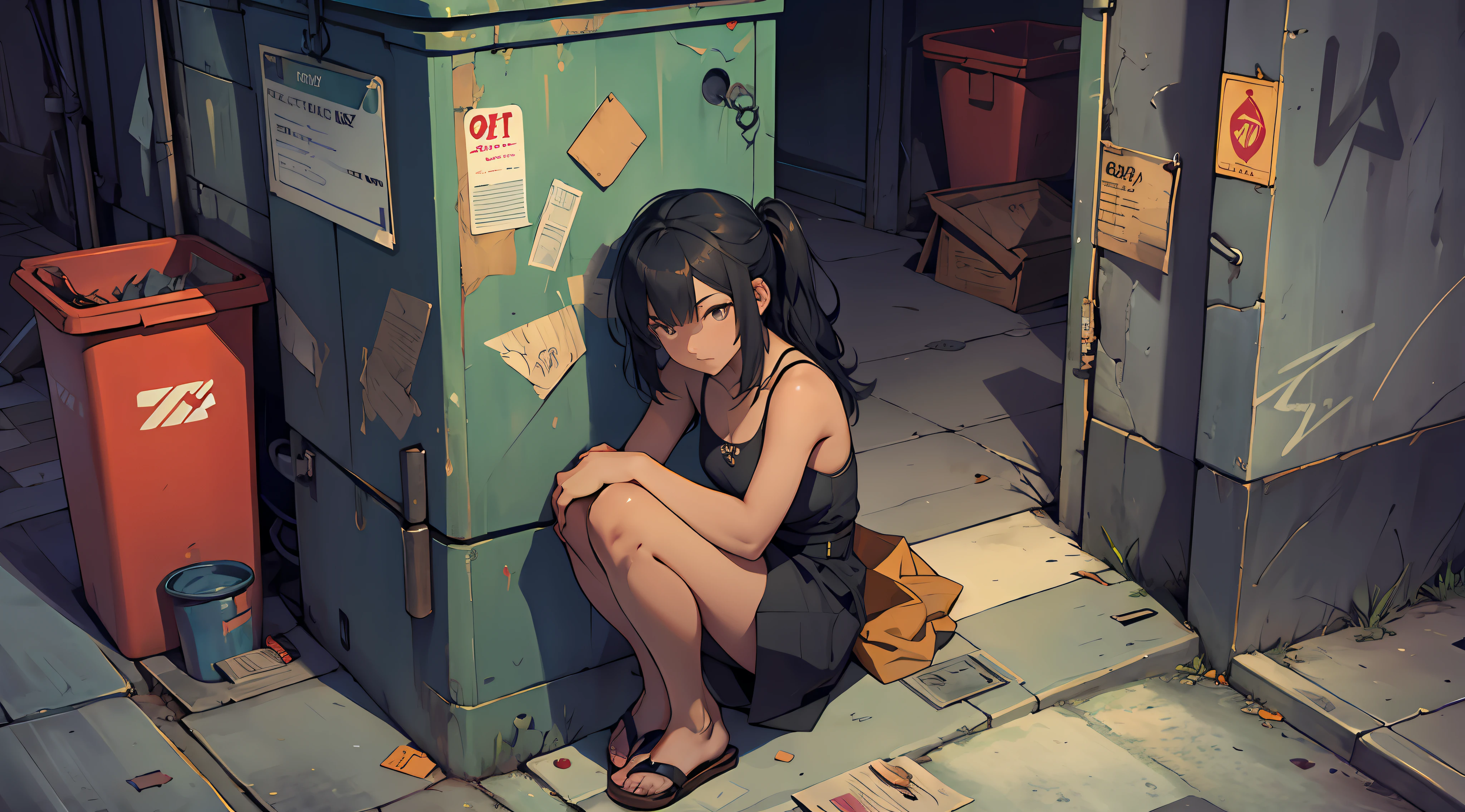 Gloomy environment, the light becomes dark