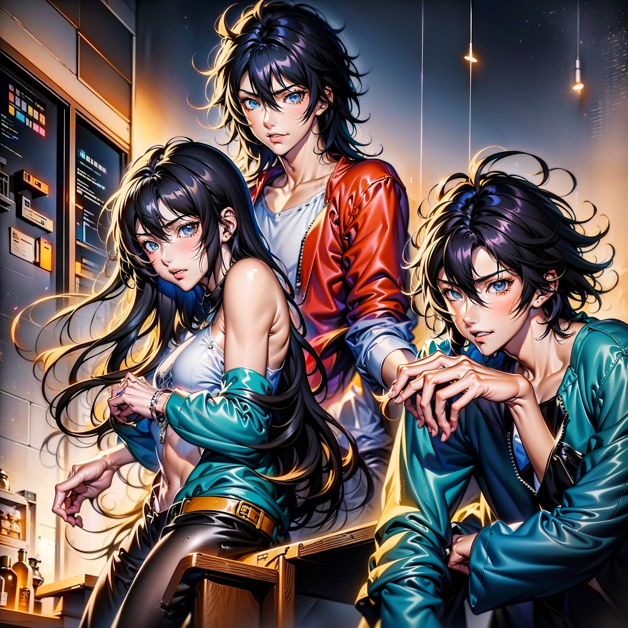 Anime anime boy sitting on table, documents flying in the air, Makoto Shinkai Cyril Rolando, Makoto Shinkai style, Makoto Shinkai! , amazing wallpaper, Shinkai Makoto style, Shinkai Makoto style, anime movie background, (((Shinkai Makoto)), anime art wallpaper 8 K, Shinkai Makoto art style
