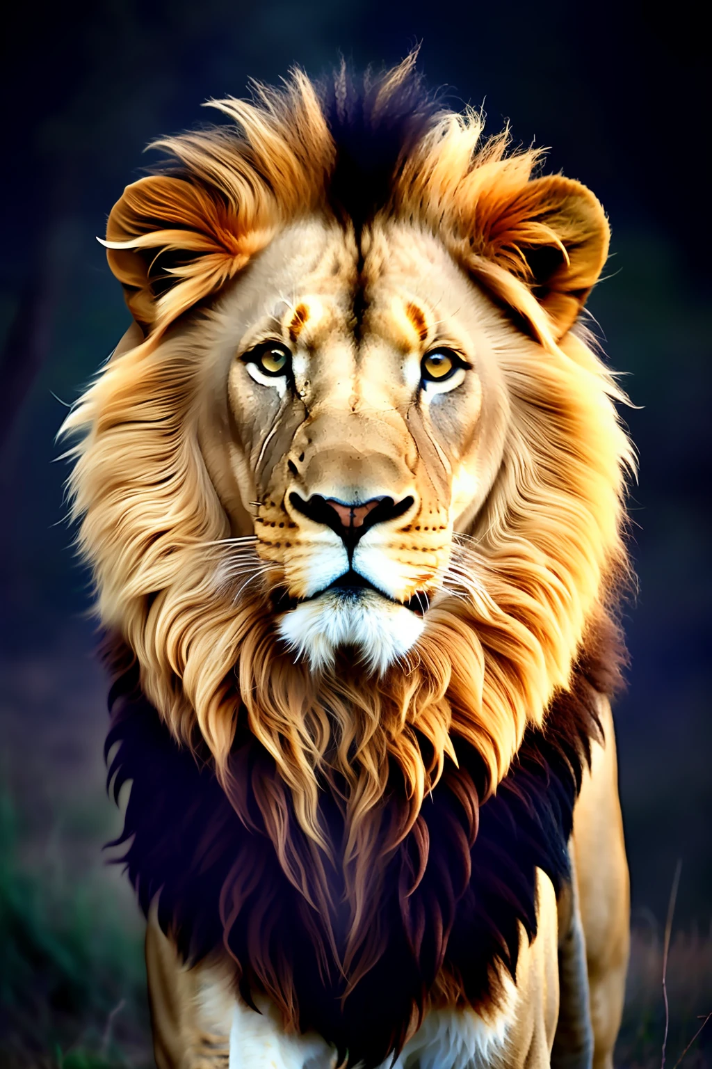 A Lion with 4 eyes in his face