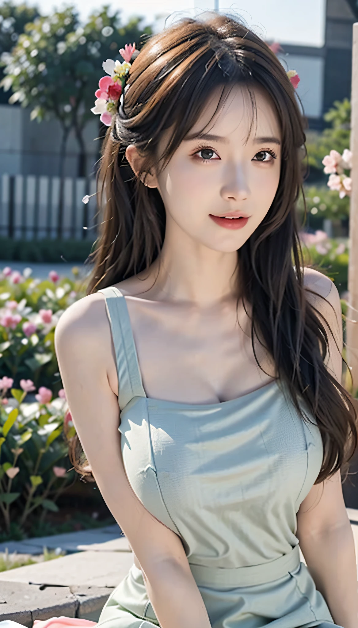 Masterpiece, Best Quality, (Realistic, Photorealistic Photo: 1.37), 8K, An Extremely Delicate and Beautiful, Amazing, Fine Details, Official Art, Ridiculous, Incredibly Ridiculous, Huge File Size, Ultra Detailed, Extremely Detailed, Beautiful Meticulous Girl, 1 Girl, (Perfect Female Figure), Full Body, Short Skirt,