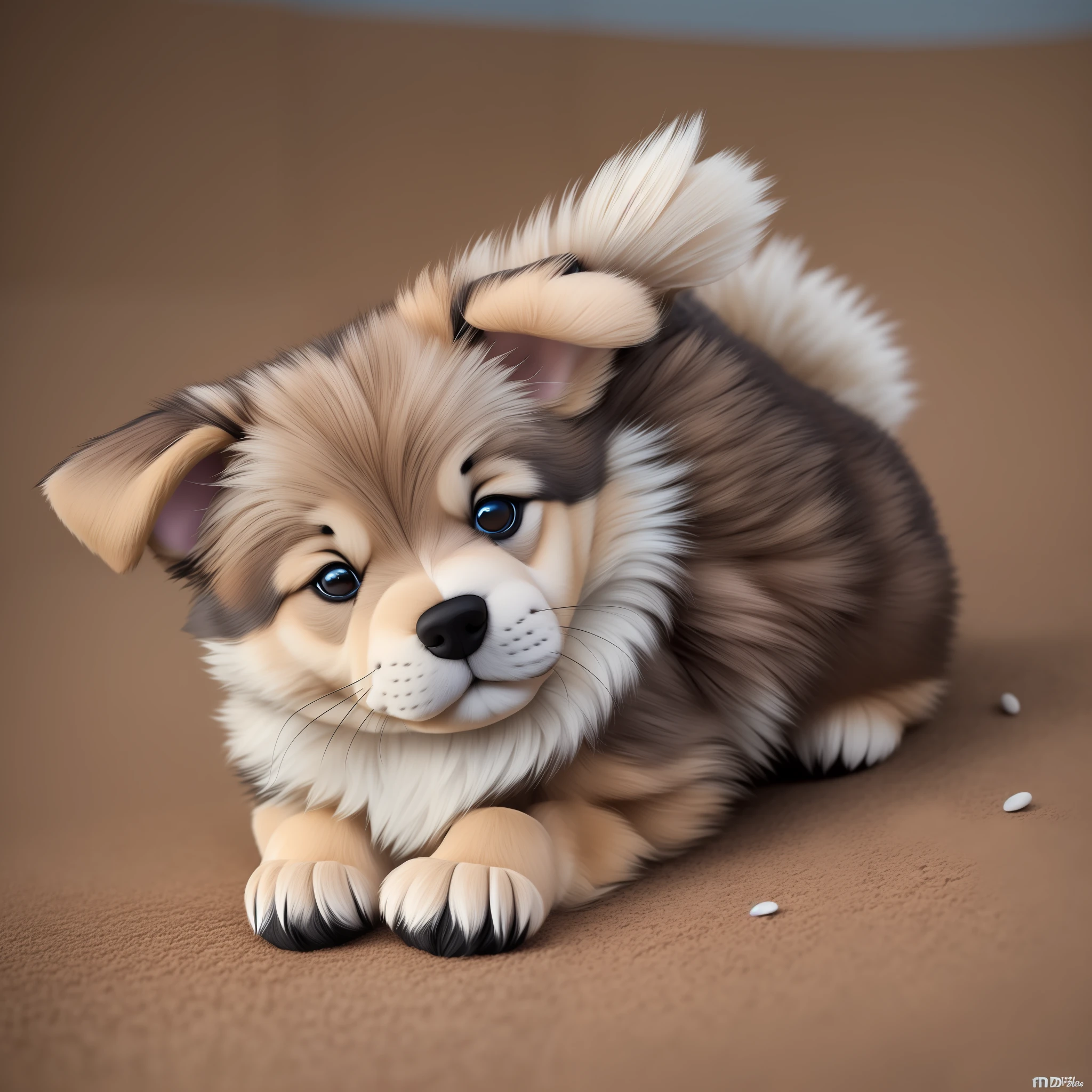 (cuddly+cute+realistic) canine, an adorable FHD puppy.