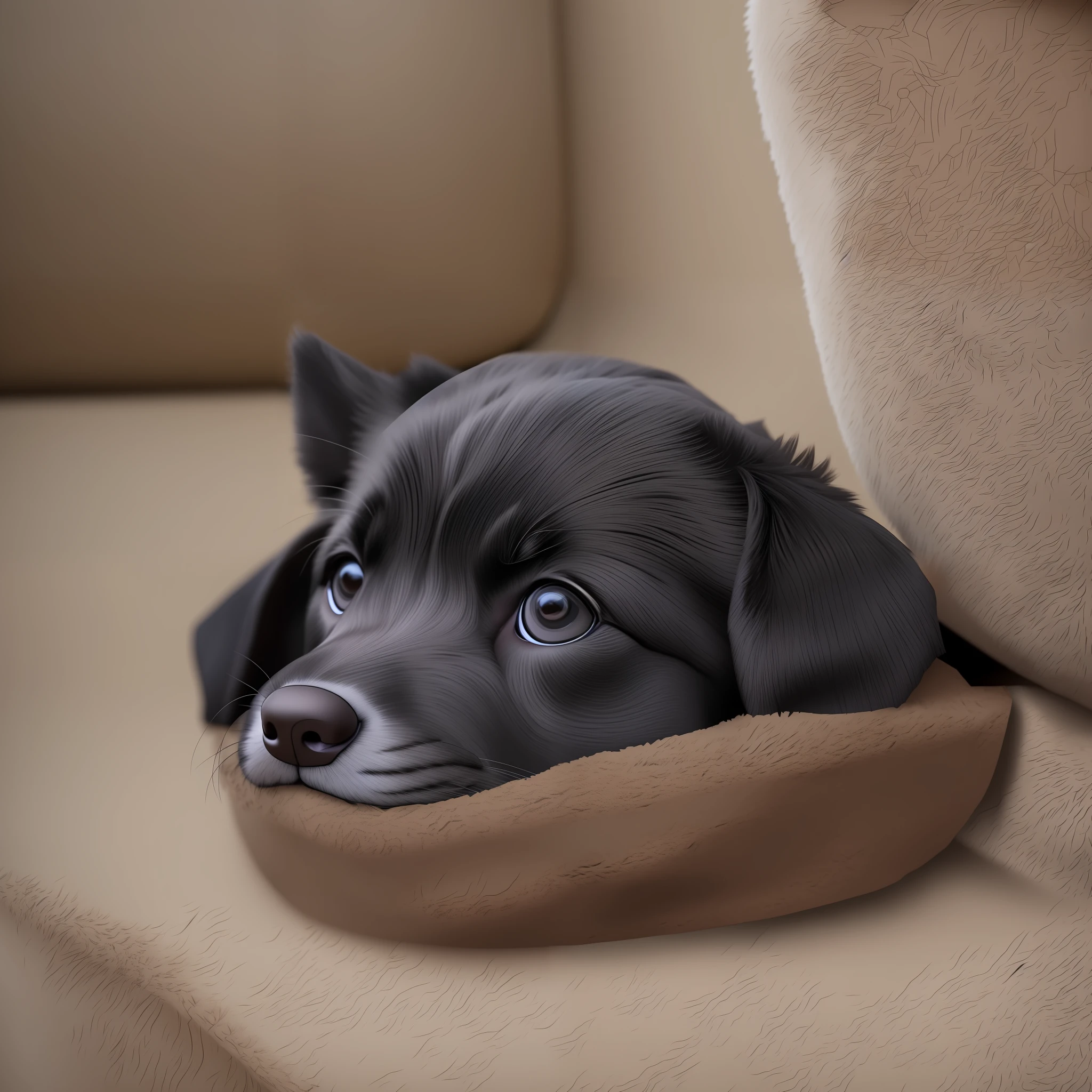 (cuddly+cute+realistic) canine, an adorable FHD puppy.
