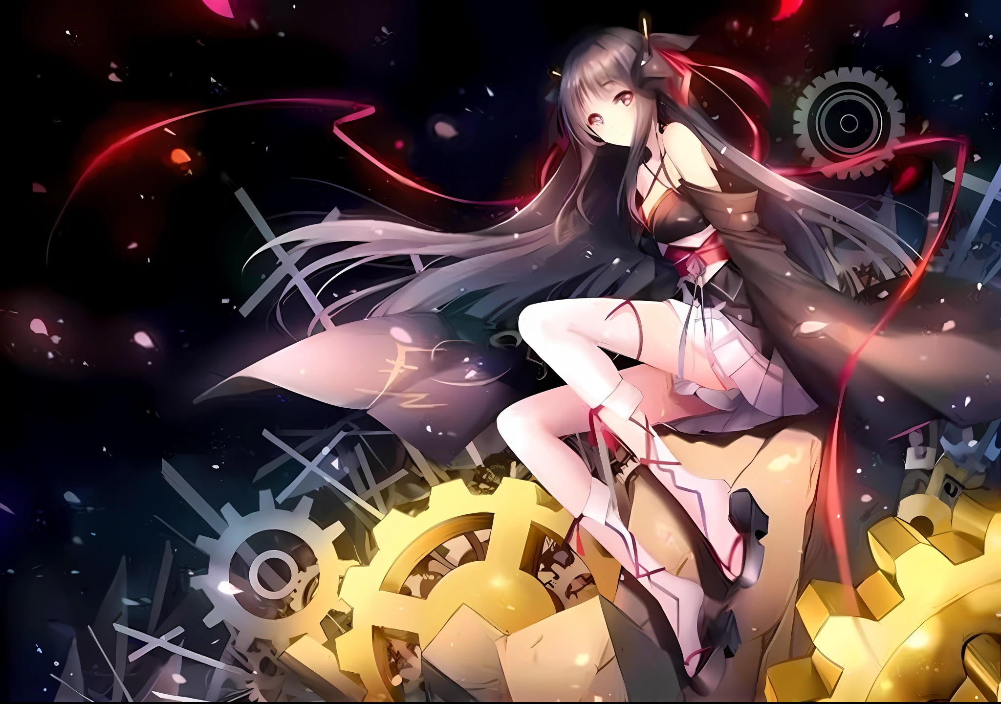 anime girl sitting on a clock with a clock in the background, nightcore, anime cover, anime style 4 k, from the azur lane videogame, anime wallaper, from arknights, hd anime wallaper, beautiful fantasy anime, azur lane style, ethereal anime, kantai collection style, anime arts, anime goddess, anime abstract art