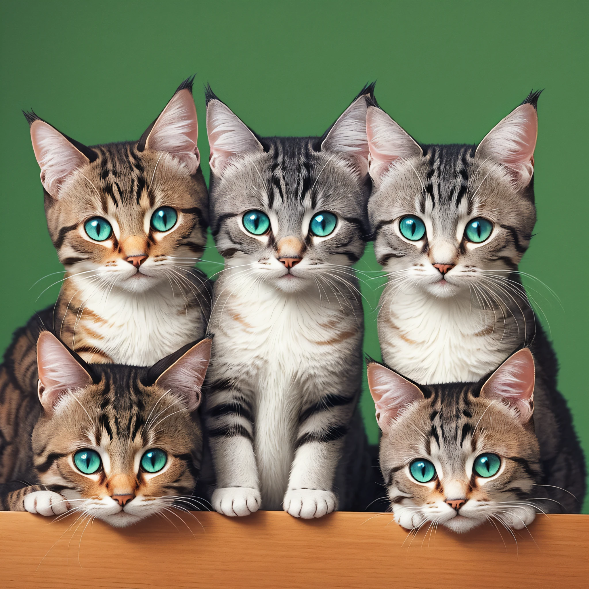 Three headed cat, cute --auto --s2