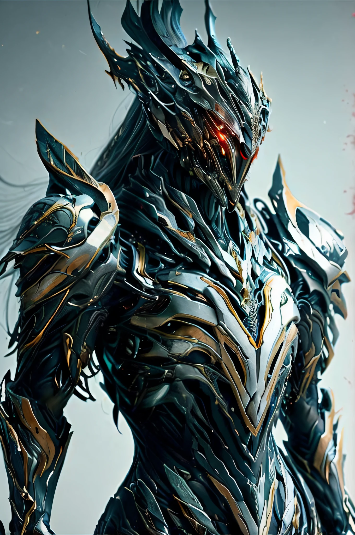 1 japanese, WARFRAME, prime,rhino prime,volt prime,saryn prime dynamic pose, intricate pattern, heavy metal, energy lines, faceless, glowing eyes, long silver hair, wind blown hair, elegant, intense, blood red and black uniform, bloody wings, solo, desert, sunny, bright, claws,
dramatic lighting,
(masterpiece:1.2), best quality, high resolution, beautiful detailed, extremely detailed, perfect lighting, zhongfenghua, from below