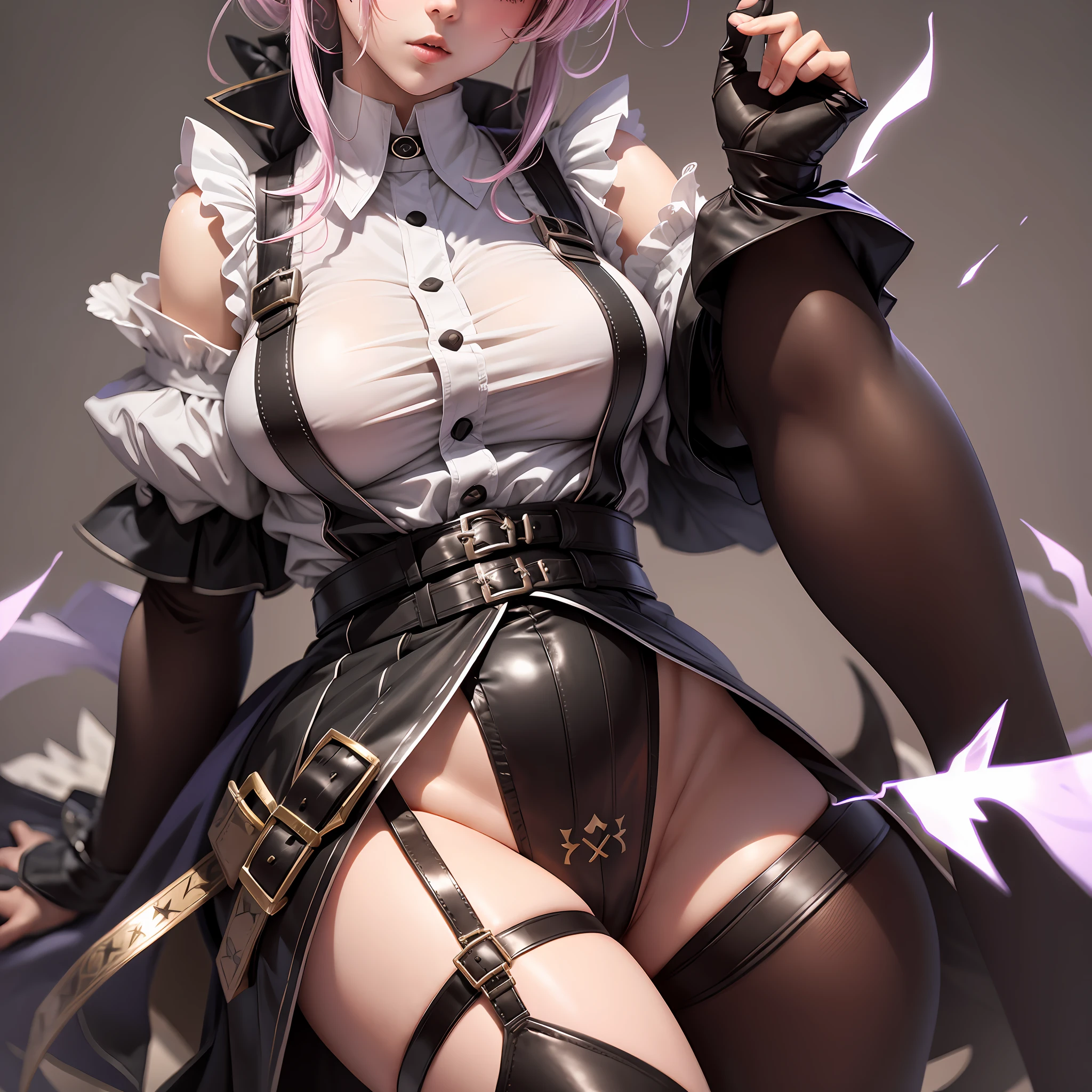 Ghost Slayer Blade Ganluji honey glass, suspender stockings, uniform, buckles cracked, plump, cute --auto --s2