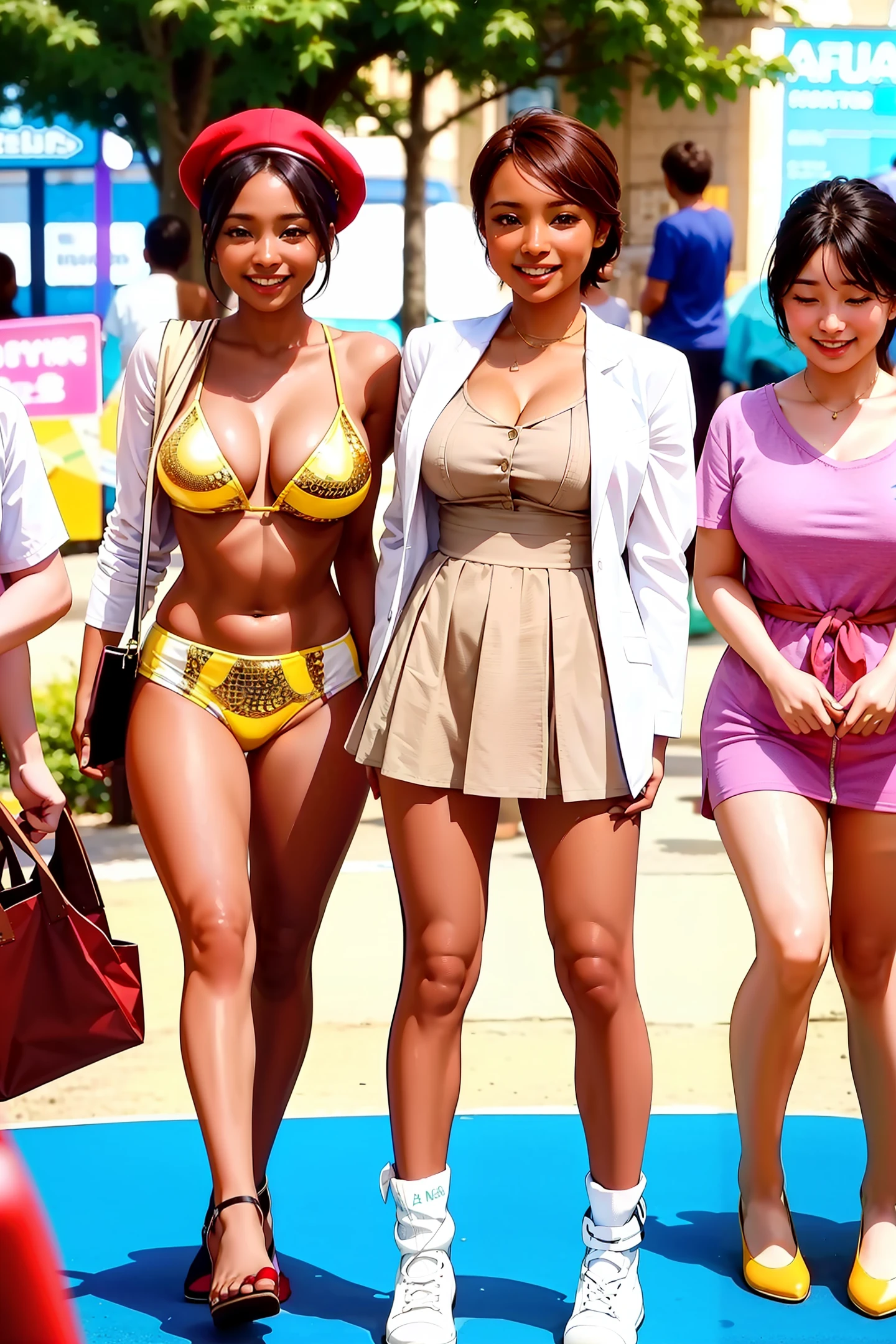 Hot African girl with perfect breasts to show, in public, better quality
