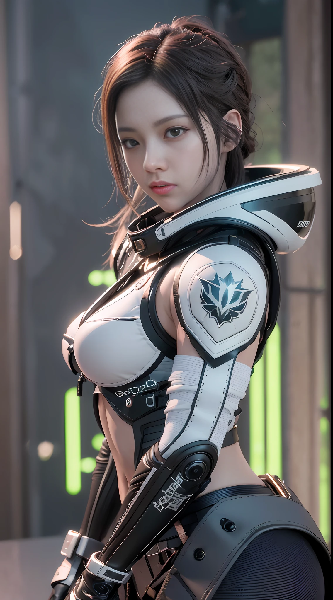 ((Best quality)), ((masterpiece)), (detailed:1.4), 3D, an image of a beautiful cyberpunk female,HDR (High Dynamic Range),Ray Tracing,NVIDIA RTX,Super-Resolution,Unreal 5,Subsurface scattering,PBR Texturing,Post-processing,Anisotropic Filtering,Depth-of-field,Maximum clarity and sharpness,Multi-layered textures,Albedo and Specular maps,Surface shading,Accurate simulation of light-material interaction,Perfect proportions,Octane Render,Two-tone lighting,Wide aperture,Low ISO,White balance,Rule of thirds,8K RAW,