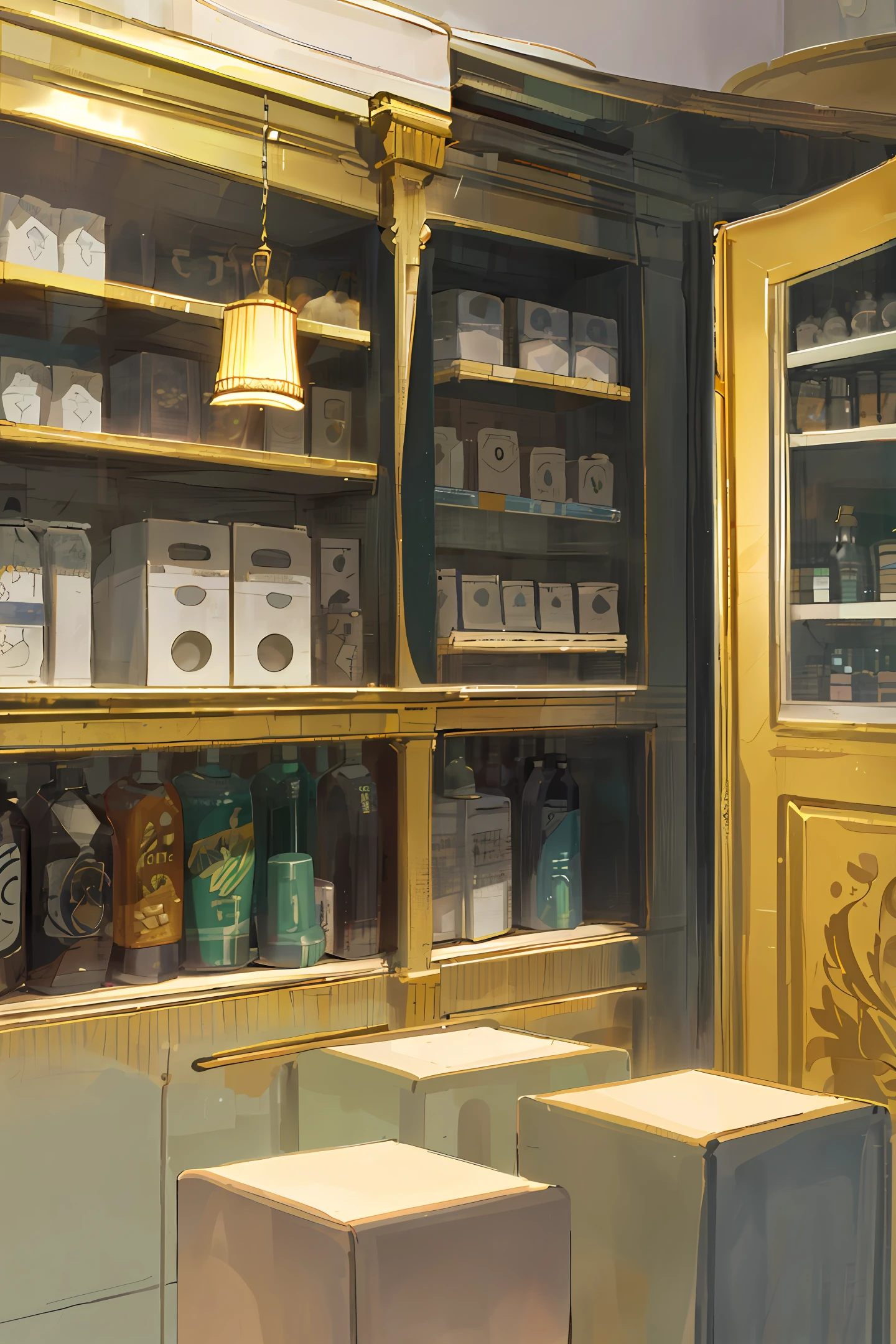 Interior, select shop, based on greenery,