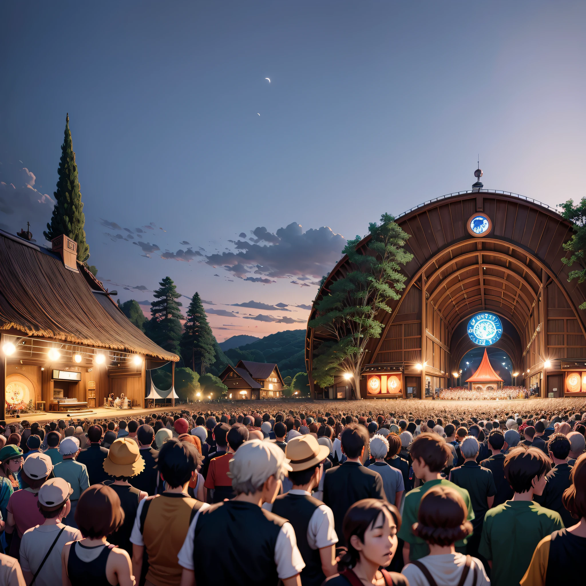 Ghibli style village music festival --auto --s2