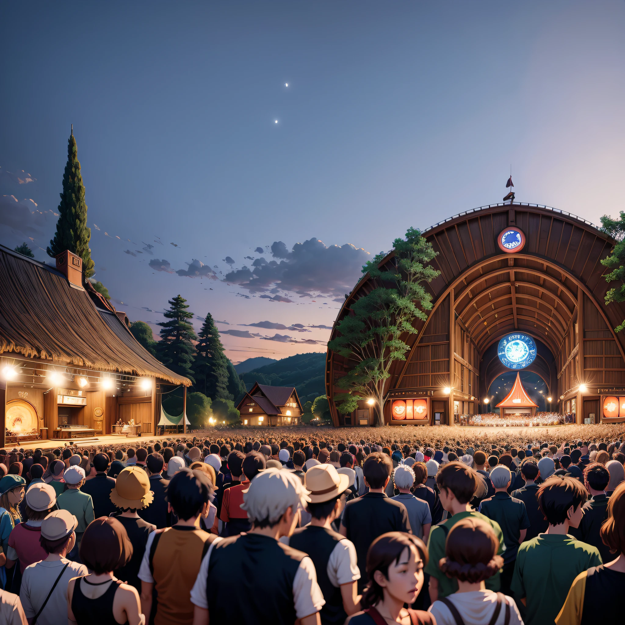 Ghibli style village music festival --auto --s2