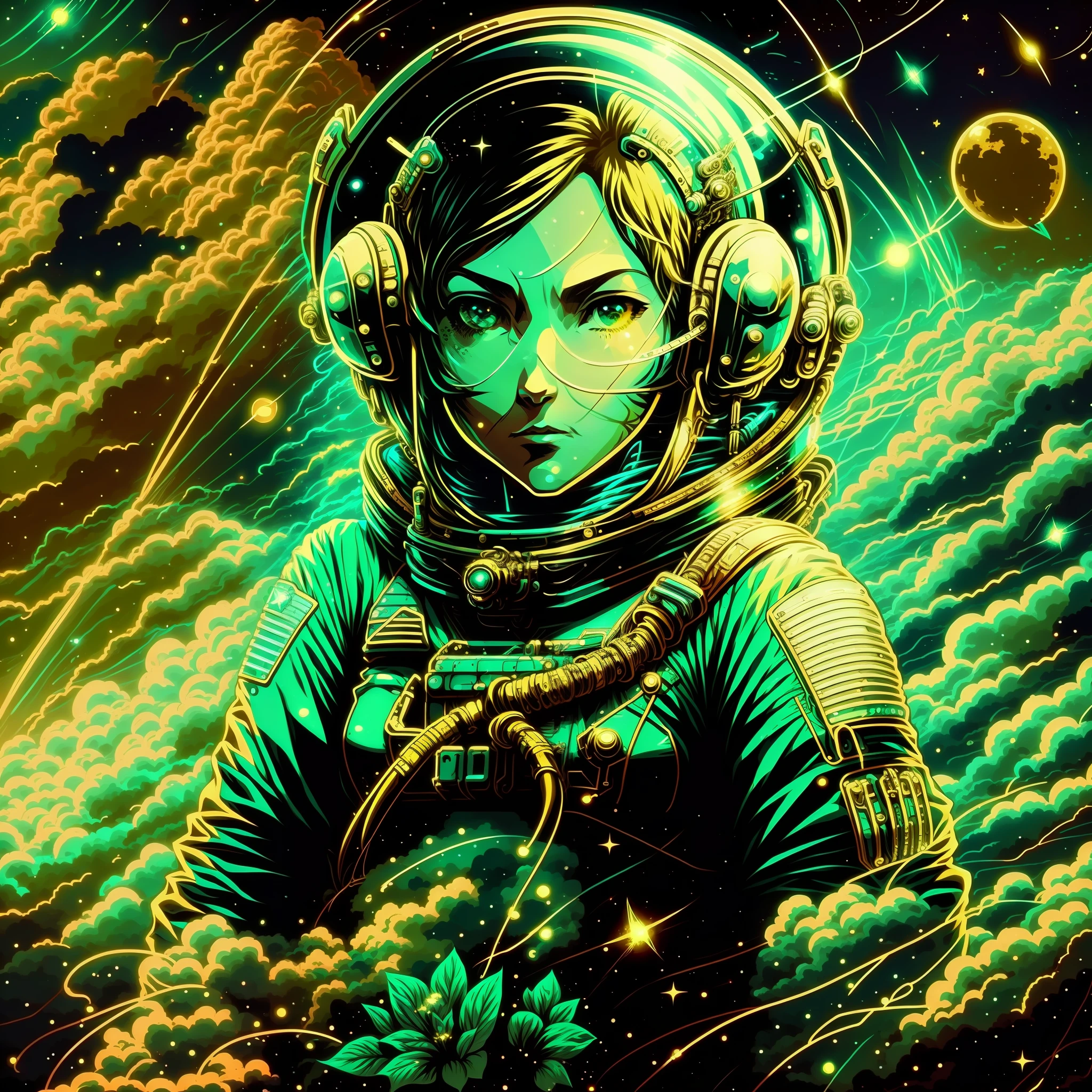 anime, excellent, astronaut, woman, space, cosmos, details --auto --s2