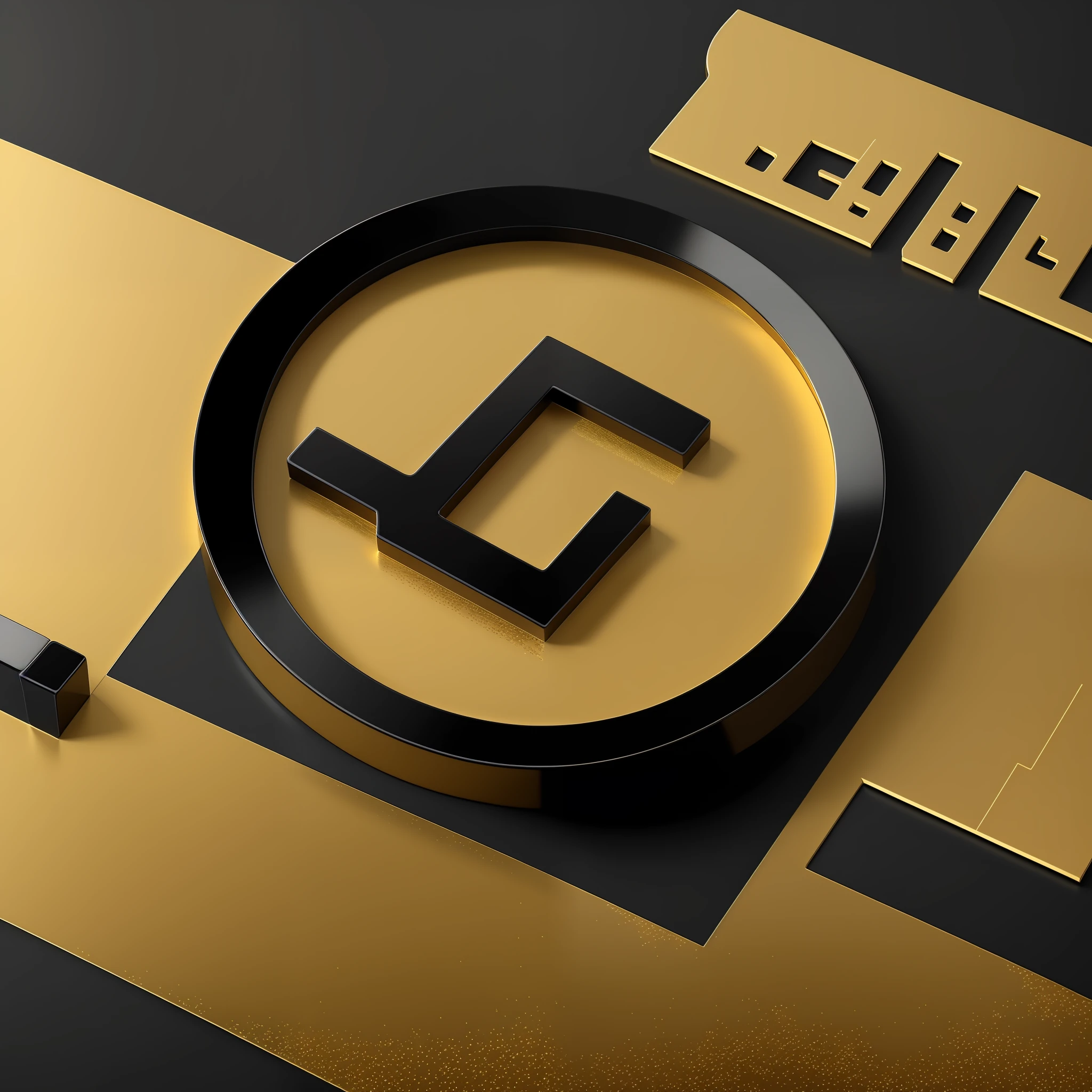 Consonant B minimalist logo in black with gold --auto --s2