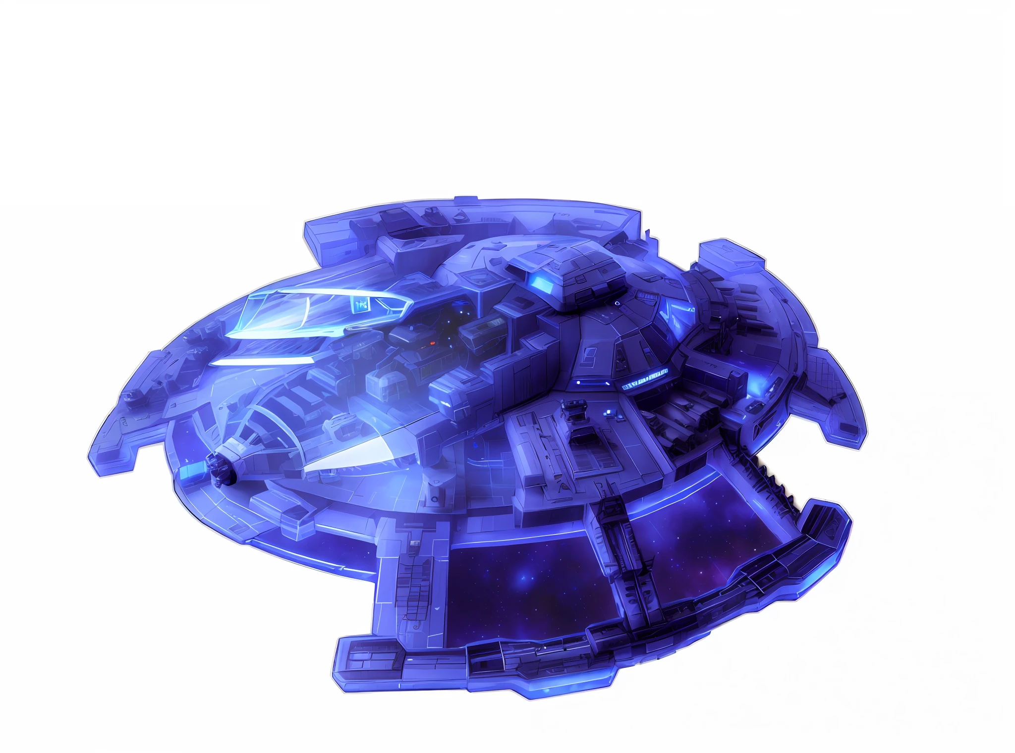a close up of a star wars millennium war vehicle with a blue light, glass spaceship, spaceship, tabletop model, scifi spaceship, science fiction spacecraft, giant aztec spaceship, alien spaceship, alien starship, detailed spaceship, alien mothership, star base, futuristic spaceship, dark ( spaceship ), small starship near, ancient space ship, space ship, millenium falcon, mass effect artifacts
