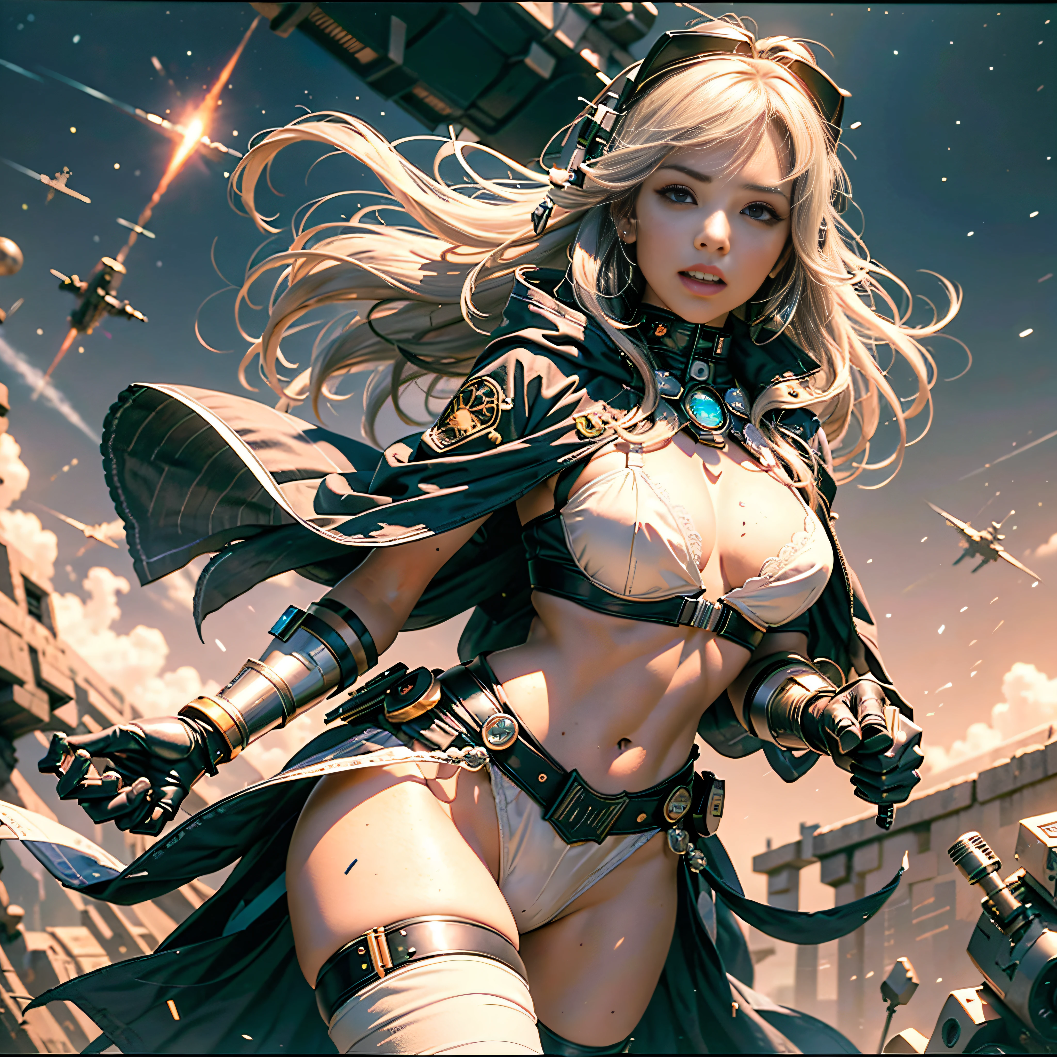 SunWar "Star Wars Xwing R2D2" conceptual Future "Heavy Metal" Devastating Mandalorian pure female aesthetics lower key:1.3 close:1.3 fire-follets Will-o'-the-wisp "luis Royo" dazzling women walking slow motion playing Cosplay "Princess":1.4 "Leia":1.4 "Nathalie Portman":1.4 Pilots jacket cowboy 38years sunLight luminescence ultra pro-photorealistic optimal detail qualities precise details:1.3 SLR max resolution perfection graded improved Octane rendered UHD XT3 16K DSLR HDR UnrealEngine5 analog real shadows:1.3 3dcg saturated body:1.4 faces:1.4 cheekbone effects embarrassed glow beautiful:1.4 eyes:1.4 opals iris lazulis turquoise pupils eyeliner open mouth teeth obvious smiles dark hairstyles short bangs:1.3 ecstatic:1.0.1 floating jackets fixed symmetrical body athletes oiling eccentric cape levitating shoulder-off white shirt lace clavicles papillotes navy thick leathers varied breasts pointed:1.4 satin supports Felt Bikini Skirt:1.4 Matching Loose Swinging Spinels Navel:1.3 Depths:1.3 Revealing Pubic Pubis Pubis-Hairy Obvious Covered:1.3 Underwear Waist Chastity-Belt Padlock Gold ornate silver agate tied garters thick thighs legs high volumetric Gothic stainless steel boots ornate onyx ruby invokes delicate incandescents Unity Toys Crystalline DoF X-Wing (EOS R6 135mm 1/1250s f/2.8 ISO400) R2D2 Mechanized adaptable ion Canon DoF mannequins "wide Sabre"  dramatic fully clothed mounts armor heavy chrome metallic covered flat bands fathoms richly decorated coppers:1.2 fullbodye "Darth Vader" background:1.3 sharpness equirectangular 360 headphones+antenna decorated rune Pearl embroidered plasma glyphs lava Tourmaline DoF engravings [(masterpiece 1,3) (Willi Baumeister:1.1) (John T. Biggers:1,2)::17 Alessandro Casagrande, Greg Rutkowski, Sally Mann Guweiz and James Jean tattoo CGSCOSITY (by Michelangelo)] Bruce Weber girls raw varied etc.