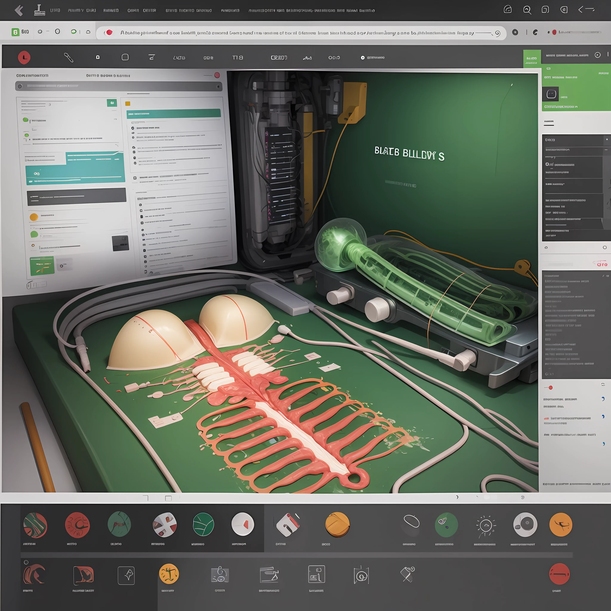 Make a medical simulation of the biliary system --auto --s2
