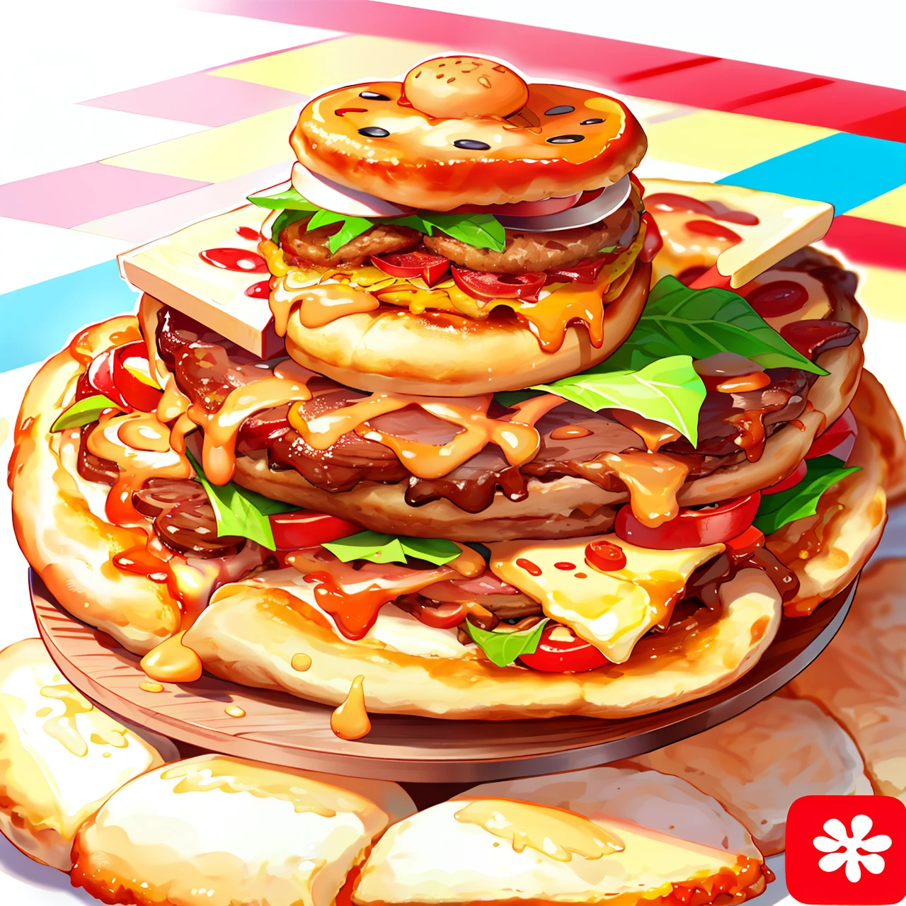Hamburger-pizza