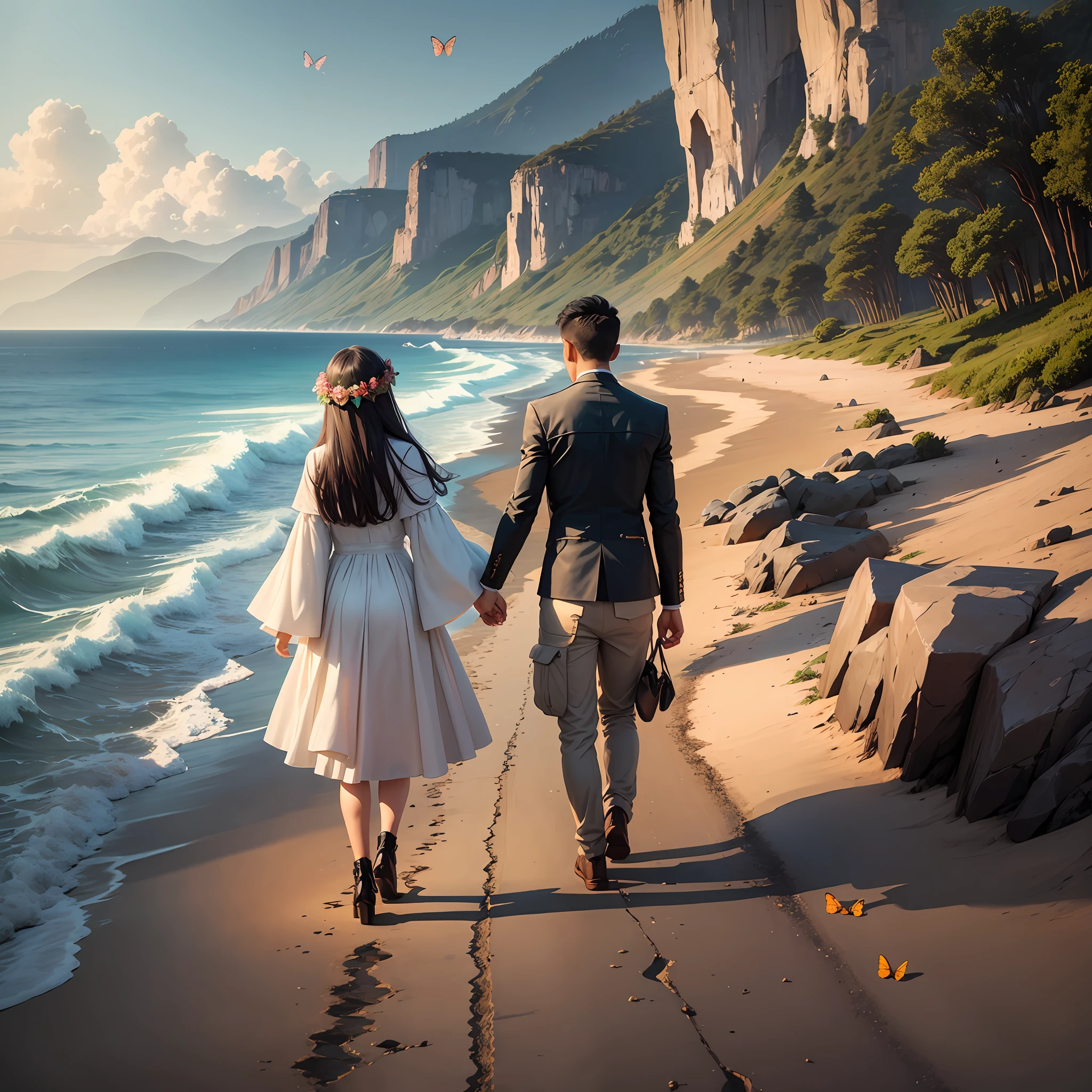 May the two of us walk through this bumpy road and usher in the sea and sky full of butterflies in the future --auto --s2