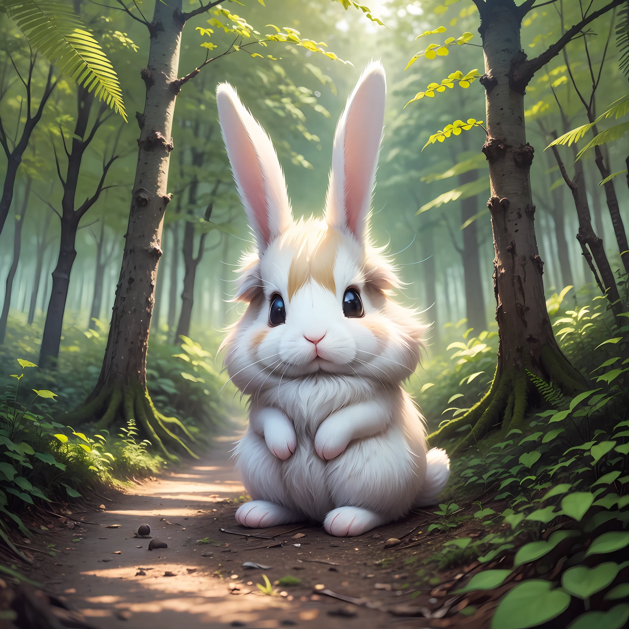 A cute bunny in a forest --auto --s2