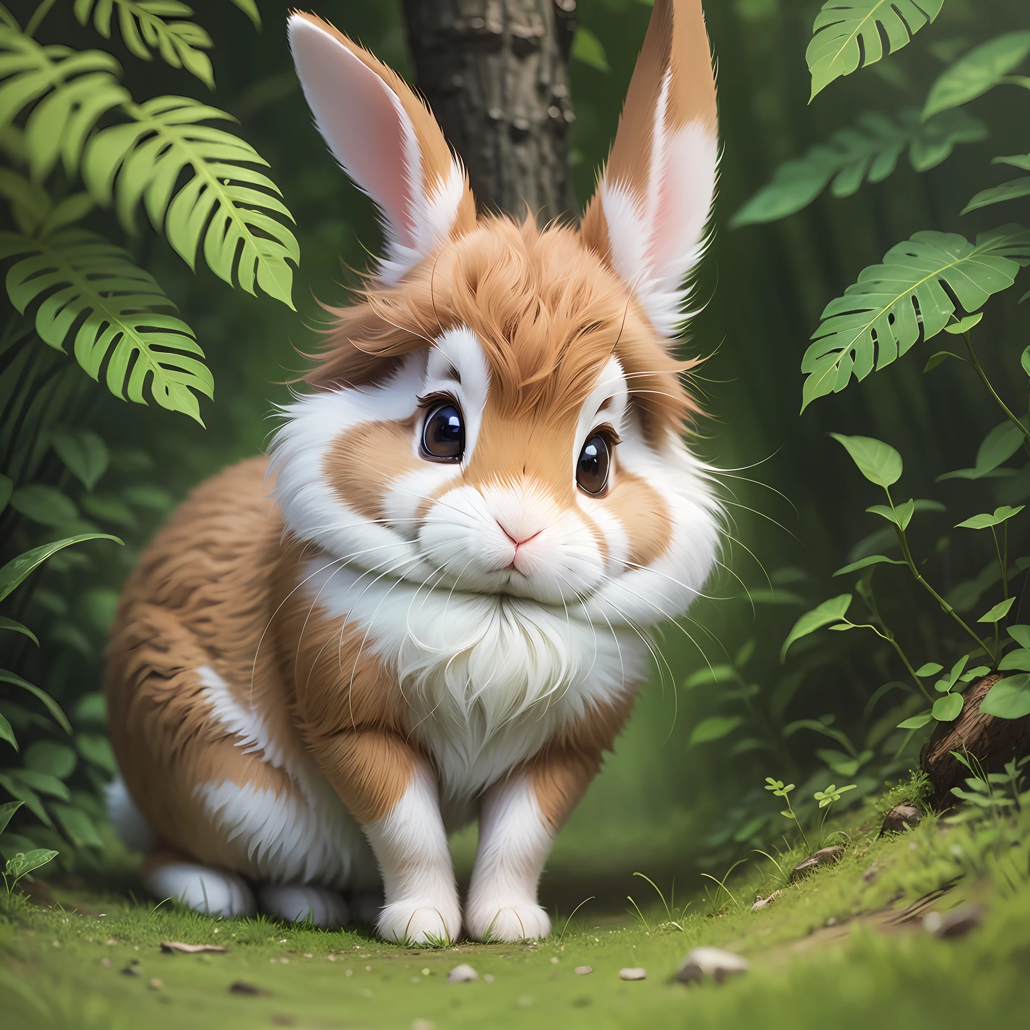 A cute bunny in a forest --auto --s2