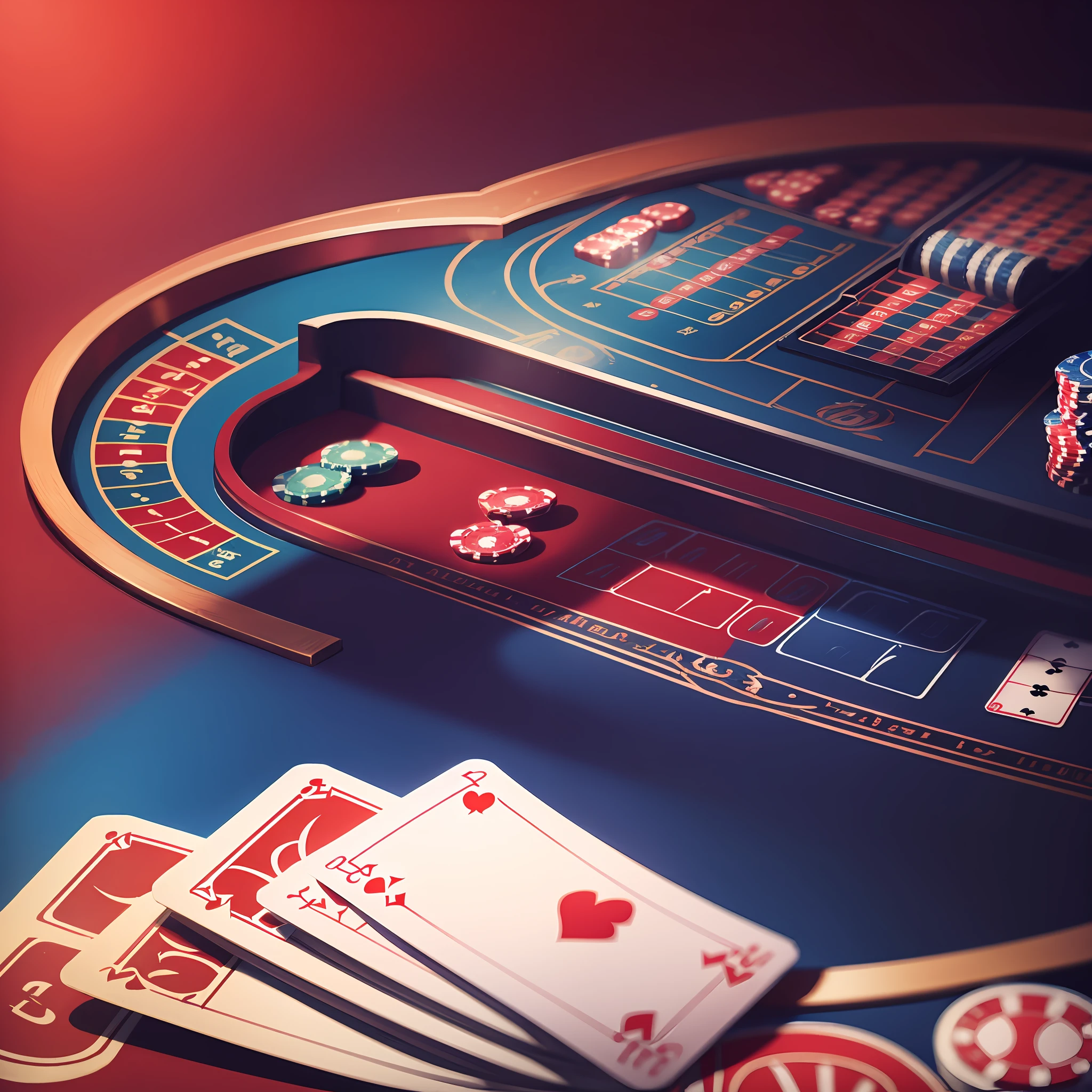 background of a casino with blue and red hues --auto --s2