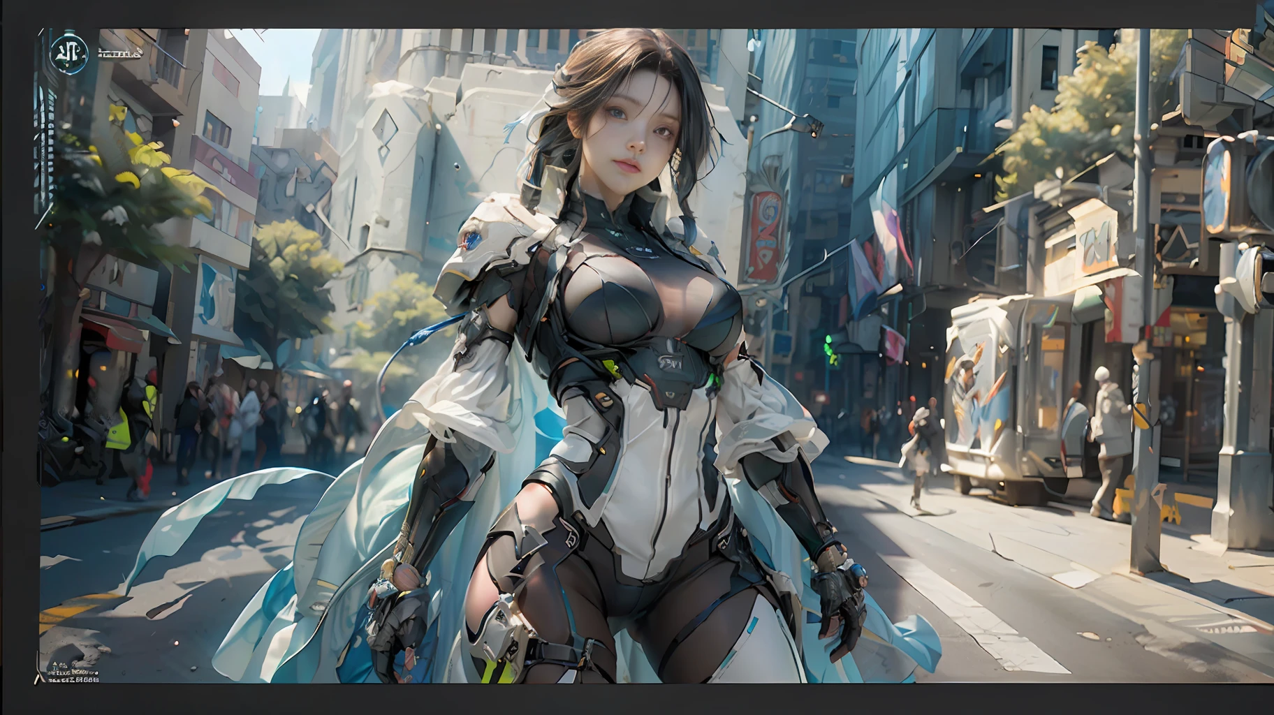 ((Best quality)), ((masterpiece)), (detailed:1.4), 3D, an image of a beautiful cyberpunk female,HDR (High Dynamic Range),Ray Tracing,NVIDIA RTX,Super-Resolution,Unreal 5,Subsurface scattering,PBR Texturing,Post-processing,Anisotropic Filtering,Depth-of-field,Maximum clarity and sharpness,Multi-layered textures,Albedo and Specular maps,Surface shading,Accurate simulation of light-material interaction,Perfect proportions,Octane Render,Two-tone lighting,Wide aperture,Low ISO,White balance,Rule of thirds,8K RAW,