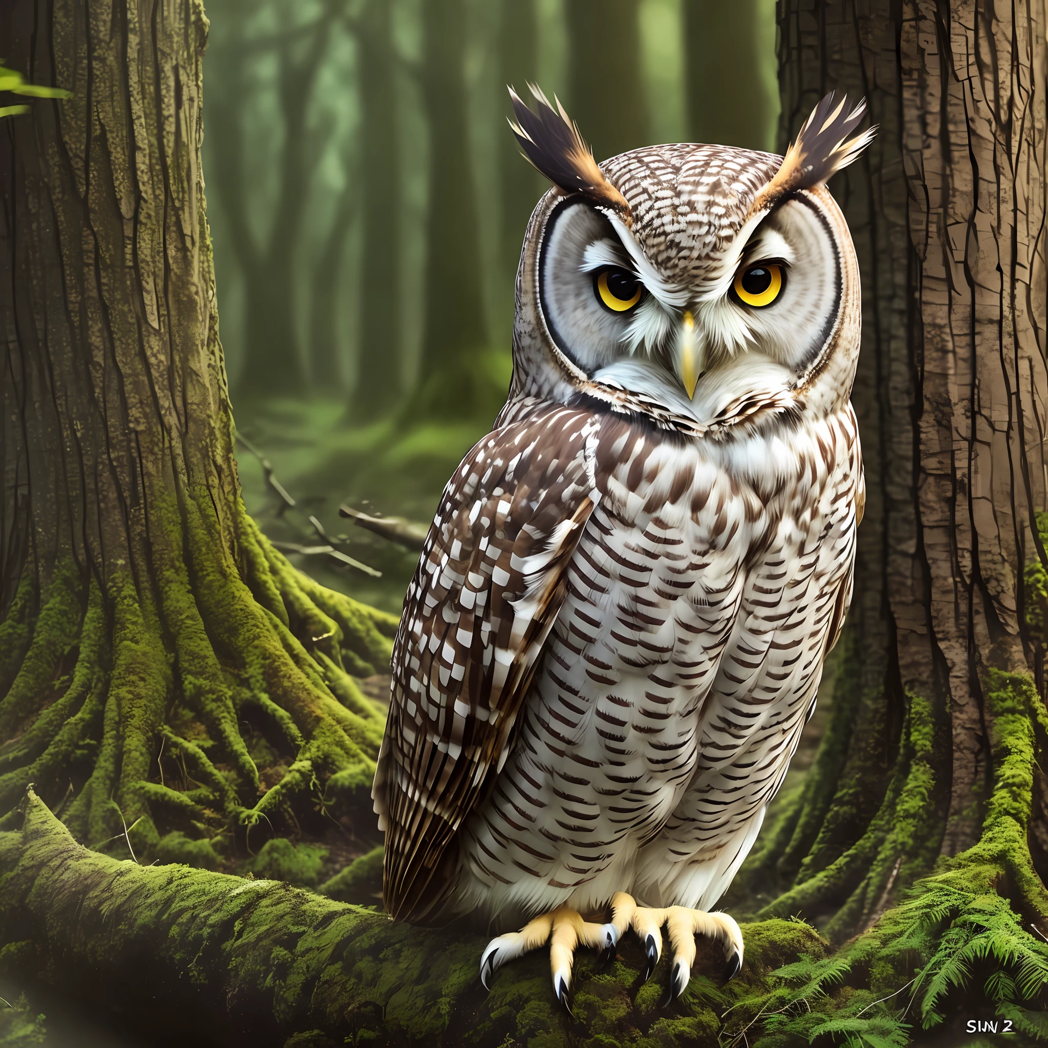 An owl in the forest --auto --s2