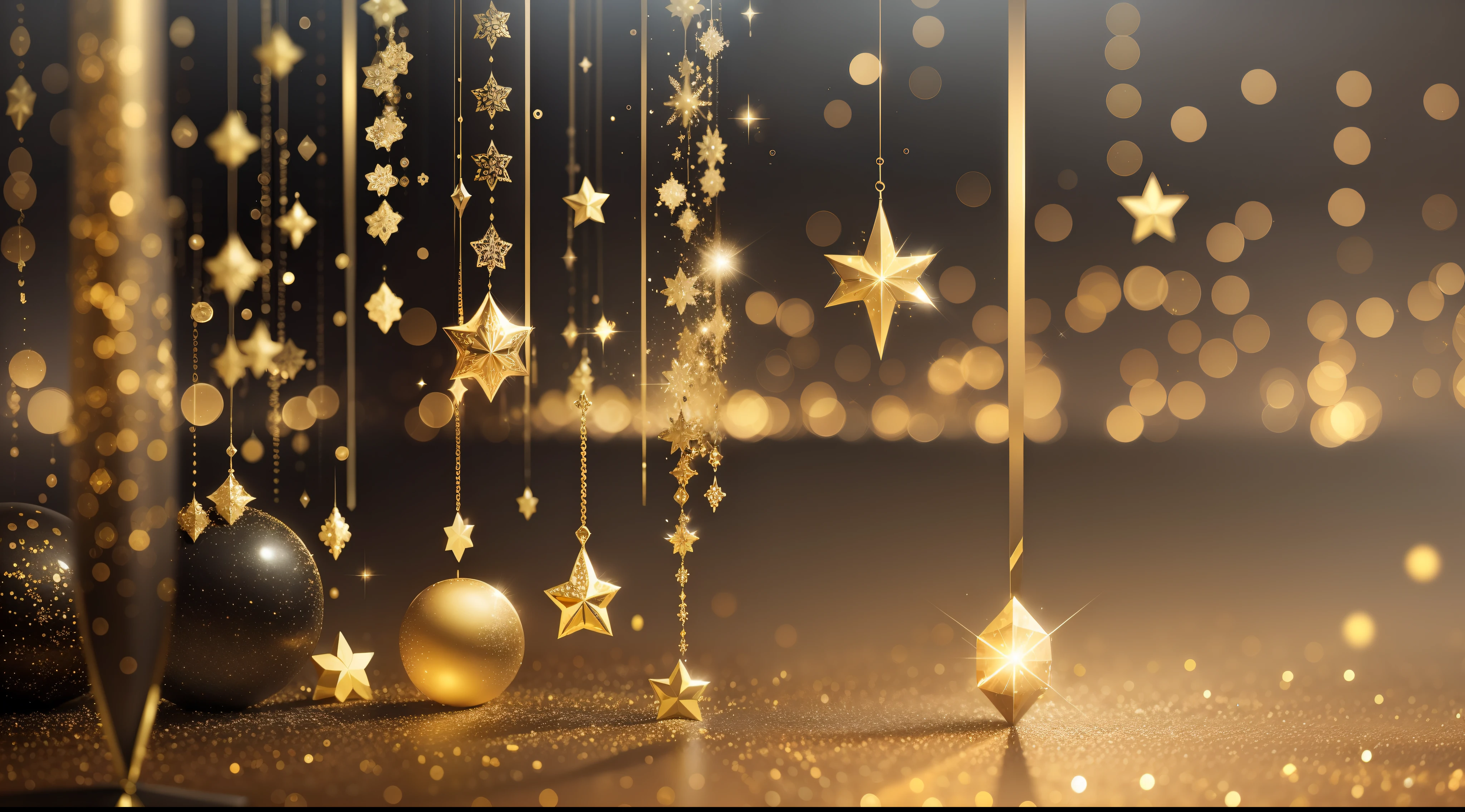 background of abstract glitter lights. gold and black. de focused. banner