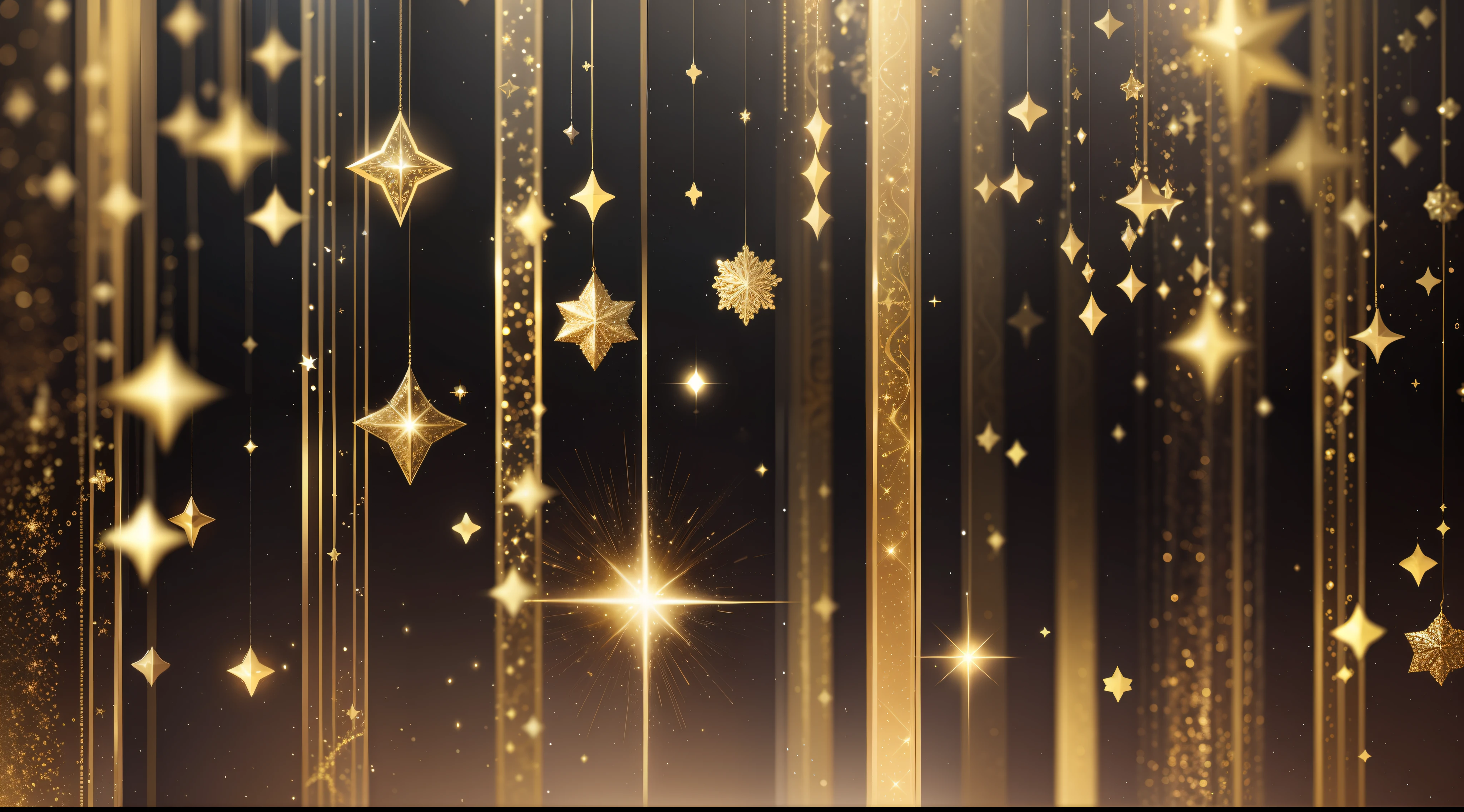 background of abstract glitter lights. gold and black. de focused. banner