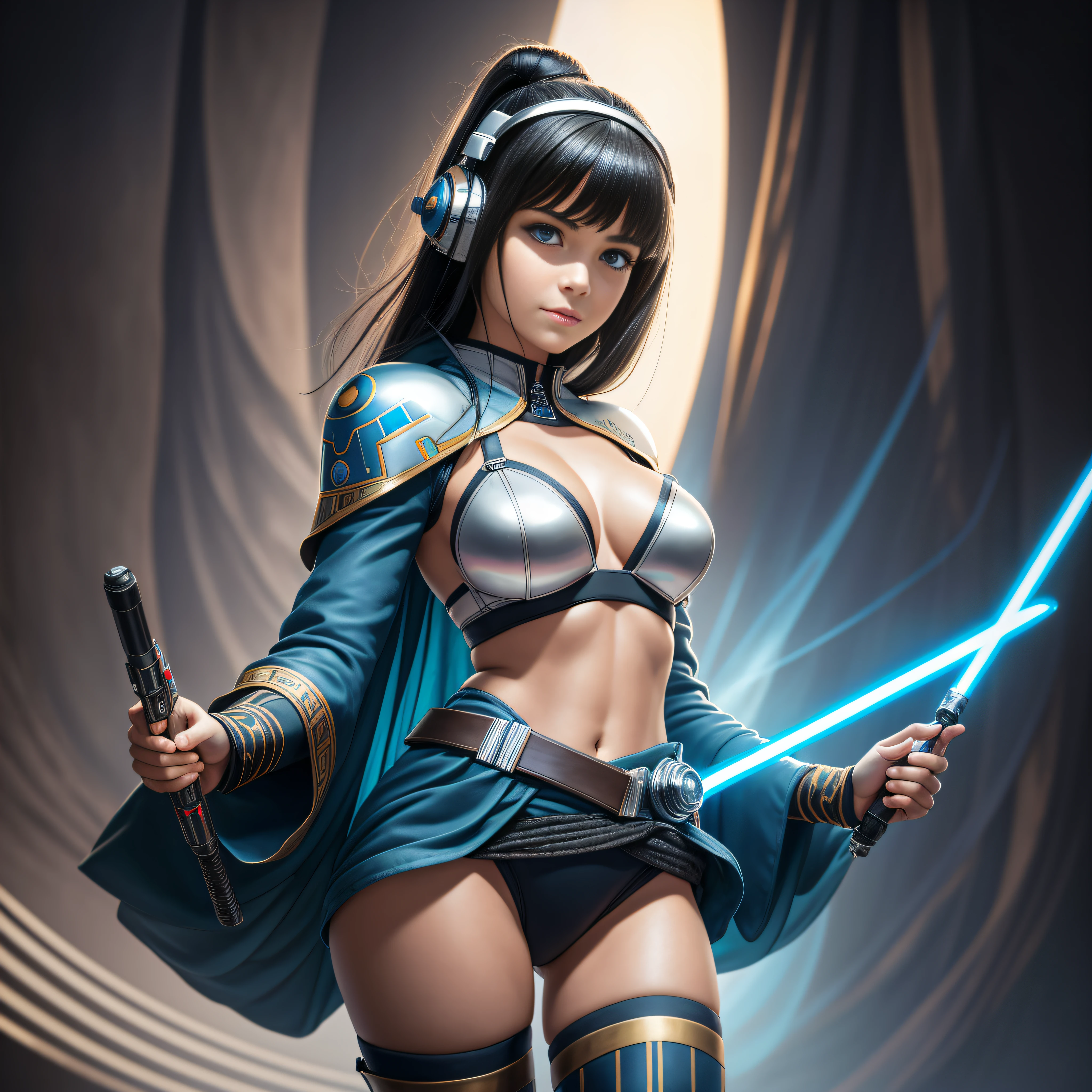 SunWar "Star Wars Xwing R2D2" conceptual Future "Heavy Metal" Devastating Mandalorian pure female aesthetics lower key:1.3 close:1.3 fire-follets Will-o'-the-wisp "luis Royo" dazzling women walking slow motion playing Cosplay "Princess":1.4 "Leia":1.4 "Nathalie Portman":1.4 Pilots jacket cowboy 38years sunLight luminescence ultra pro-photorealistic optimal detail qualities precise details:1.3 SLR max resolution perfection graded improved Octane rendered UHD XT3 16K DSLR HDR UnrealEngine5 analog real shadows:1.3 3dcg saturated body:1.4 faces:1.4 cheekbone effects embarrassed glow beautiful:1.4 eyes:1.4 irises opal lazulis turquoise pupils eyeliner open mouth teeth obvious smiles dark hairstyles short bangs:1.3 ecstatic:1.0.1 floating jackets fixed symmetrical body athletes oiling eccentric cape levitating shoulder-off white shirt lace clavicles papillotes corsait navy thick leathers varied breasts pointed:1.4 satin supports Felt Bikini Skirt:1.4 Matching Loose Swinging Spinels Navel:1.3 Depths:1.3 Revealing Pubic Pubis Pubis-Hairy Obvious Covered:1.3 Underwear Waist Chastity-Belt Padlock Gold ornate silver agate tied garters thick thighs legs high volumetric Gothic stainless steel boots ornate onyx ruby invokes delicate incandescents Unity Toys Crystalline DoF X-Wing (EOS R6 135mm 1/1250s f/2.8 ISO400) R2D2 Mechanized adaptable ion Canon DoF mannequins "wide Sabre"  dramatic fully clothed mounts armor heavy chrome metallic covered flat bands fathoms richly decorated coppers:1.2 fullbodye "Darth Vader" background:1.3 sharpness equirectangular 360 headphones+antenna decorated rune Pearl embroidered plasma glyphs lava Tourmaline DoF engravings [(masterpiece 1,3) (Willi Baumeister:1.1) (John T. Biggers:1,2)::17 Alessandro Casagrande, Greg Rutkowski, Sally Mann Guweiz and James Jean tattoo CGSCOSITY (by Michelangelo)] Bruce Weber girls raw varied etc.