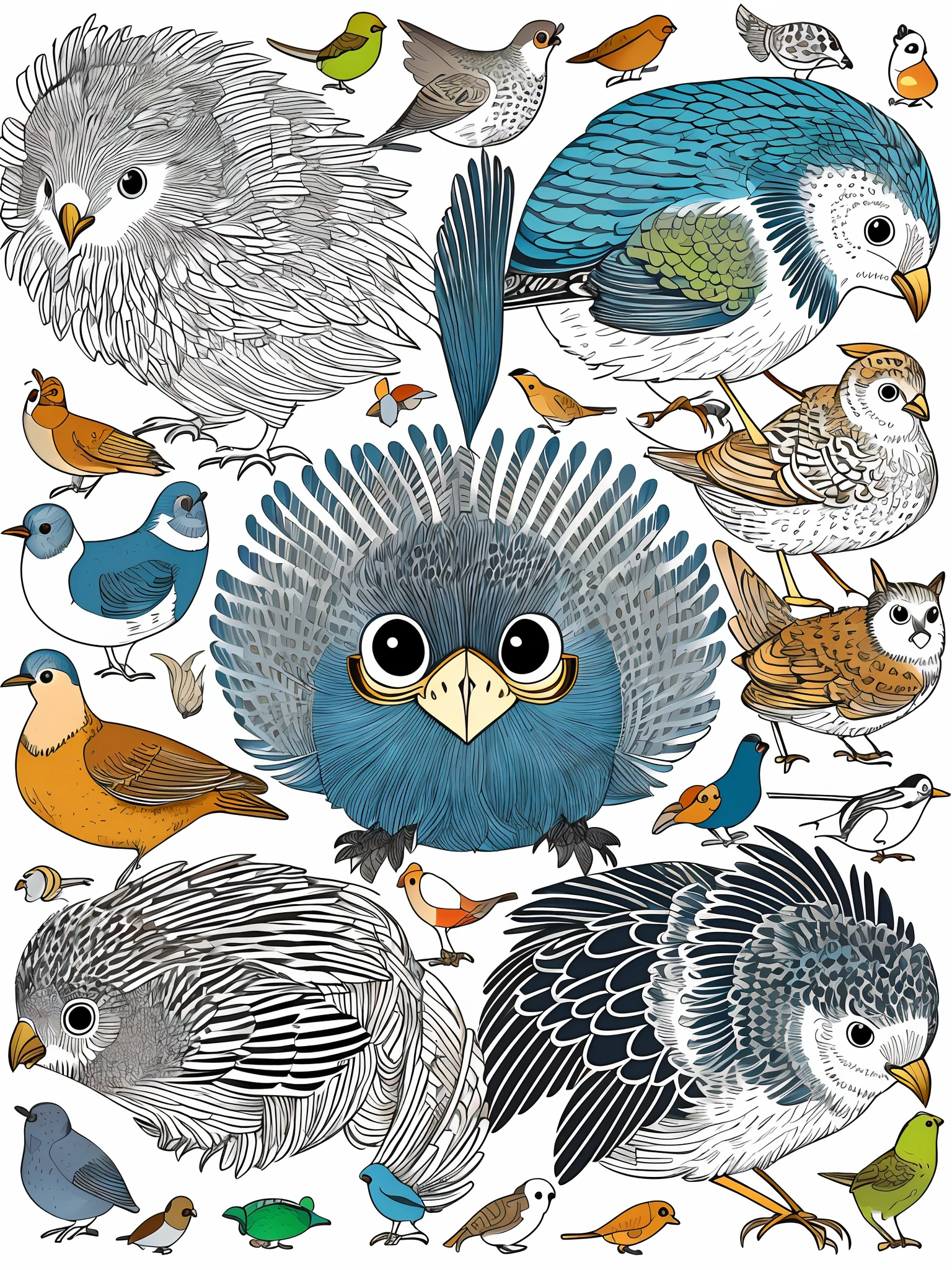 illustration of a group of pets and birds on a white background, pet animal, various animals, many wild animals, hd illustration, detailed beautiful animals, illustrations of animals, mixture animal, in cartoon style, animals, cartoon style illustration, with a white background, animal caricaturist, pets, cartoon illustration, mixed animal, highly detailed composition, small animals