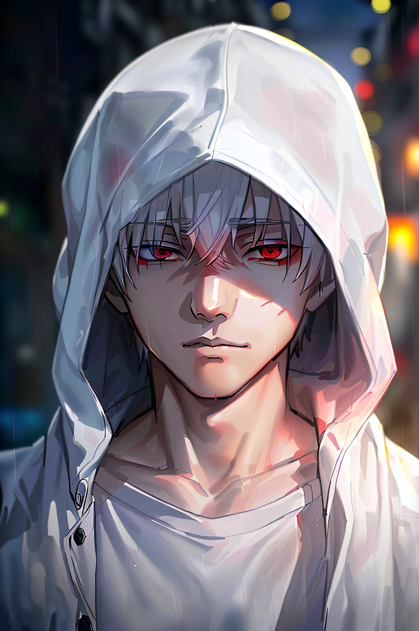 anime boy with red eyes in the rain, 4 k manga wallpaper, anime style 4 k, kaneki ken, badass anime 8 k, 4k anime wallpaper, ken kaneki, anime art wallpaper 8 k, anime wallpaper 4k, anime wallpaper 4 k, anime art wallpaper 4 k, anime art wallpaper 4k, ultra hd anime wallpaper, detailed digital anime art