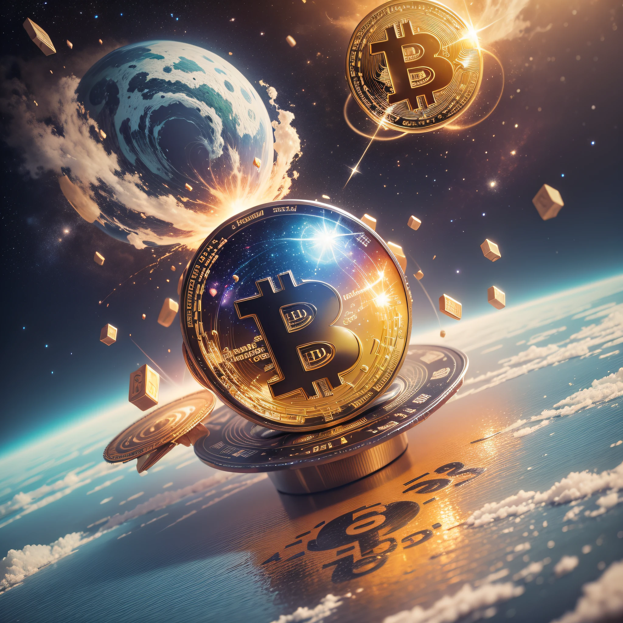 A Bitcoin floating in the galaxy --auto --s2