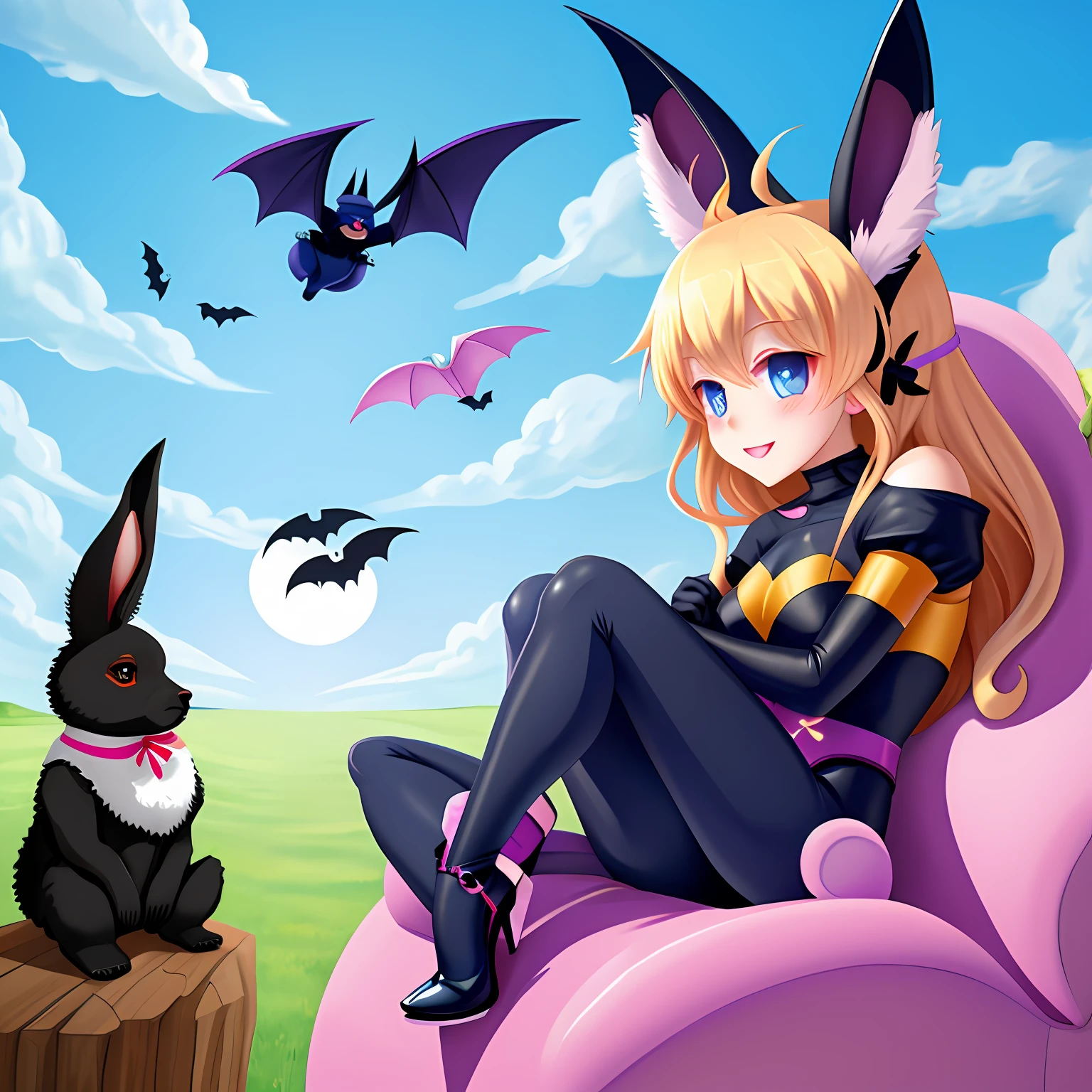 Fusion of bear with rabbit and bat