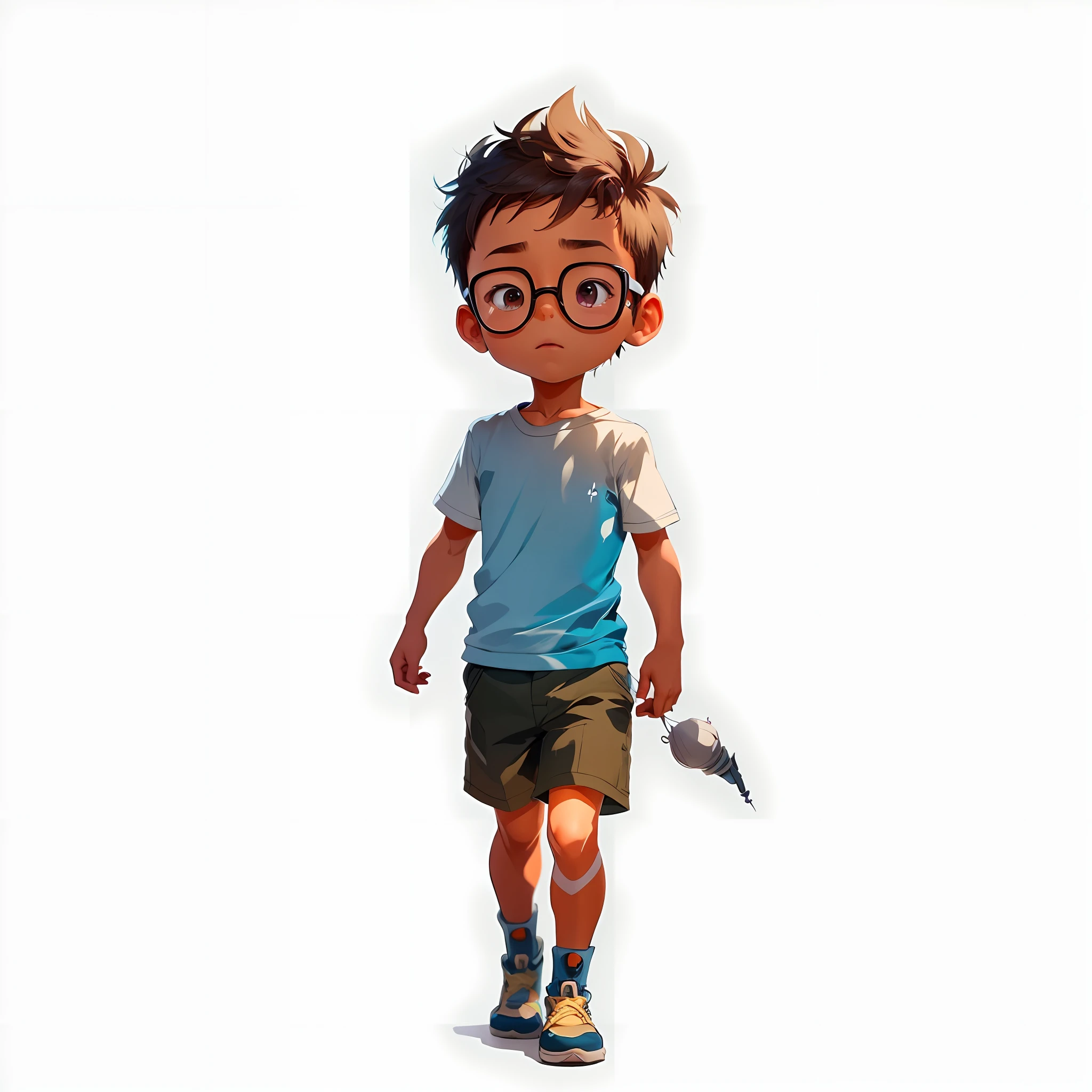A boy, boy concept art, inspired by Goro Fujita, full-body portrait with well-defined proportions and no deformation, full-body portrait of the character, animated character, handsome character, full-body single character, don't put anyone in the image, only the one in the image you send --auto --s2