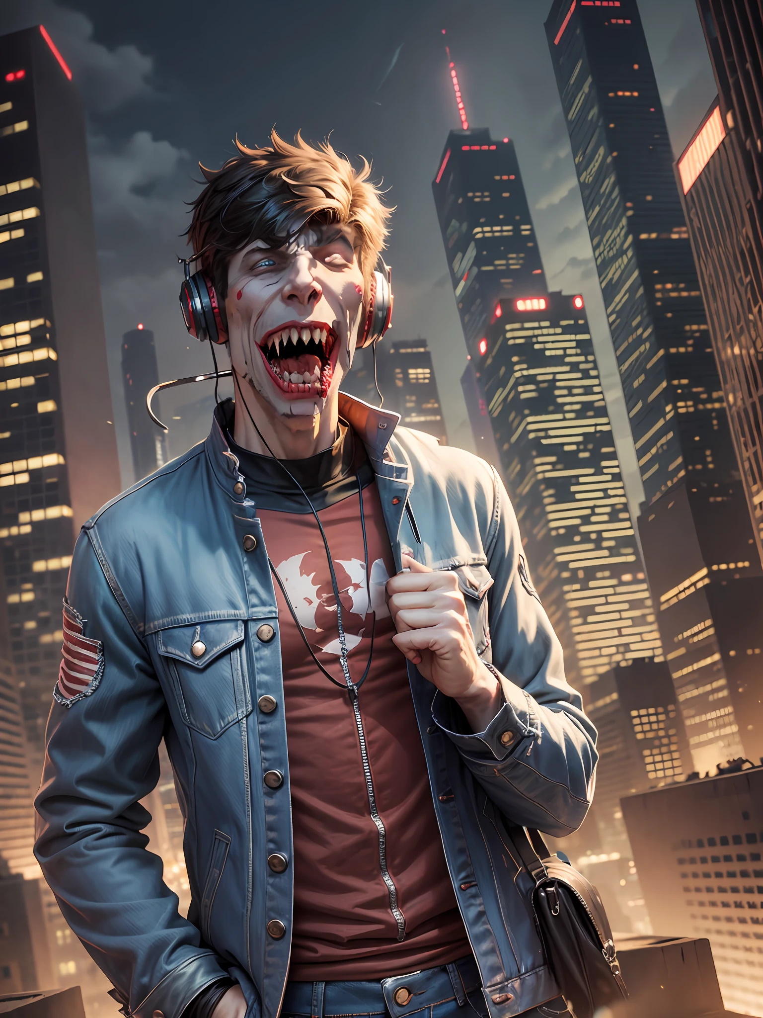 male vampire, monster face, gore, scary, fangs, nosferatu, disgusting
