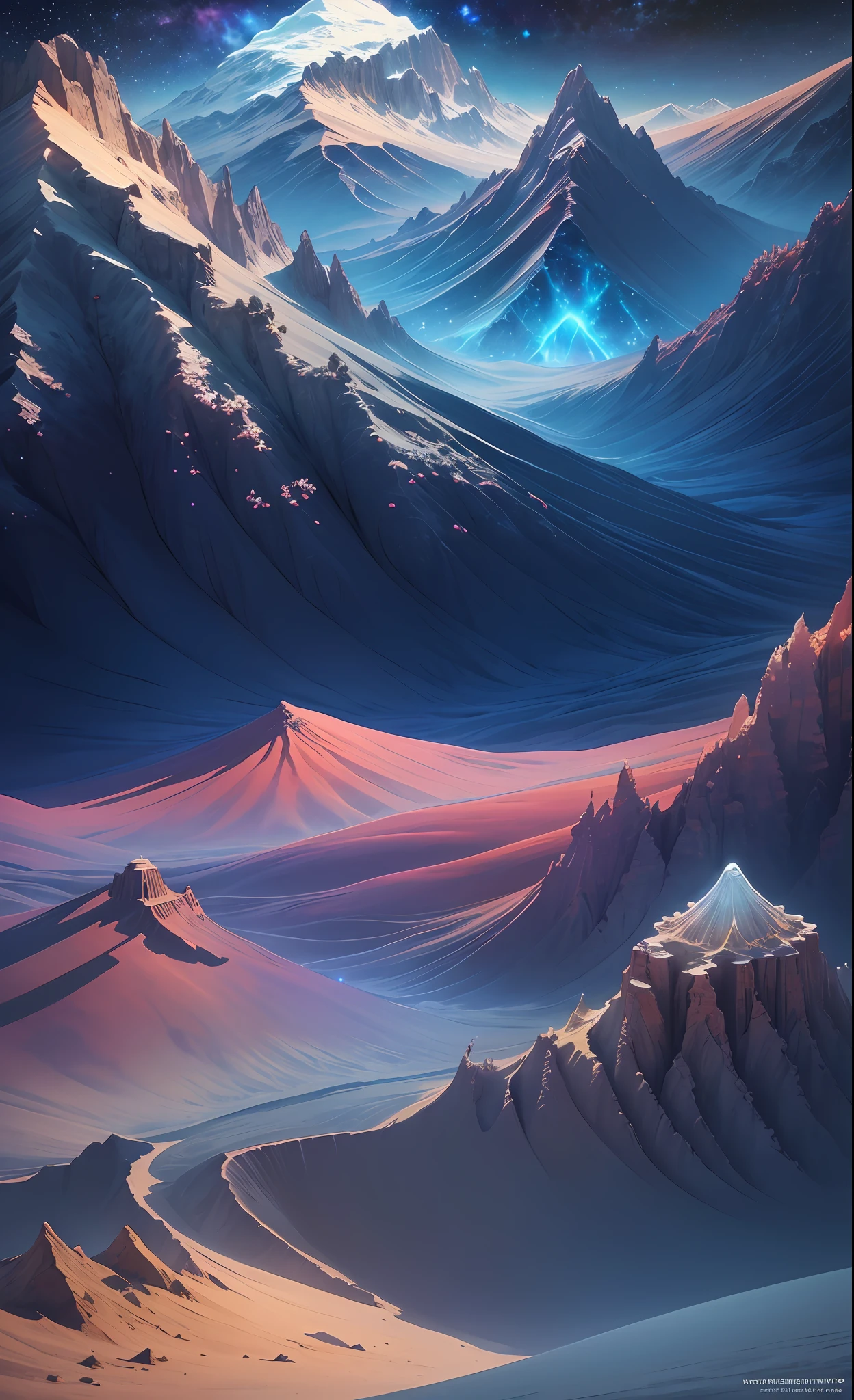 (a realistic cosmic landscape), (expansive view of the cosmos), (starry sky with a multitude of twinkling stars), (interstellar clouds and nebulae), (lush and natural plant life), (meticulously detailed foliage), (captivating astronomical formations), (crisp and vivid colors), (authentic and natural lighting), (impressive depth and realism), (absence of human-made structures), (serene and untouched atmosphere), (photorealistic quality), (no human presence), ultra realistic --auto --s2