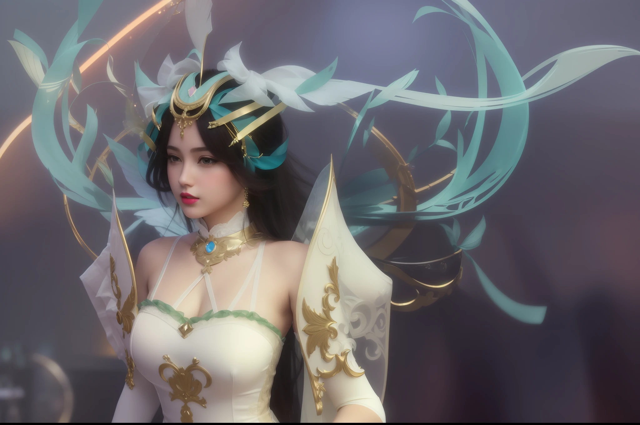 (masterpiece, best quality, extremely detailed 8k, ultra hd, ultra-detailed, highly detailed, highly realistic, ultra-realistic, photo realistic), (1girl:1.5), (detailed realistic skin), (realistic big breasts), (pink lipstick)