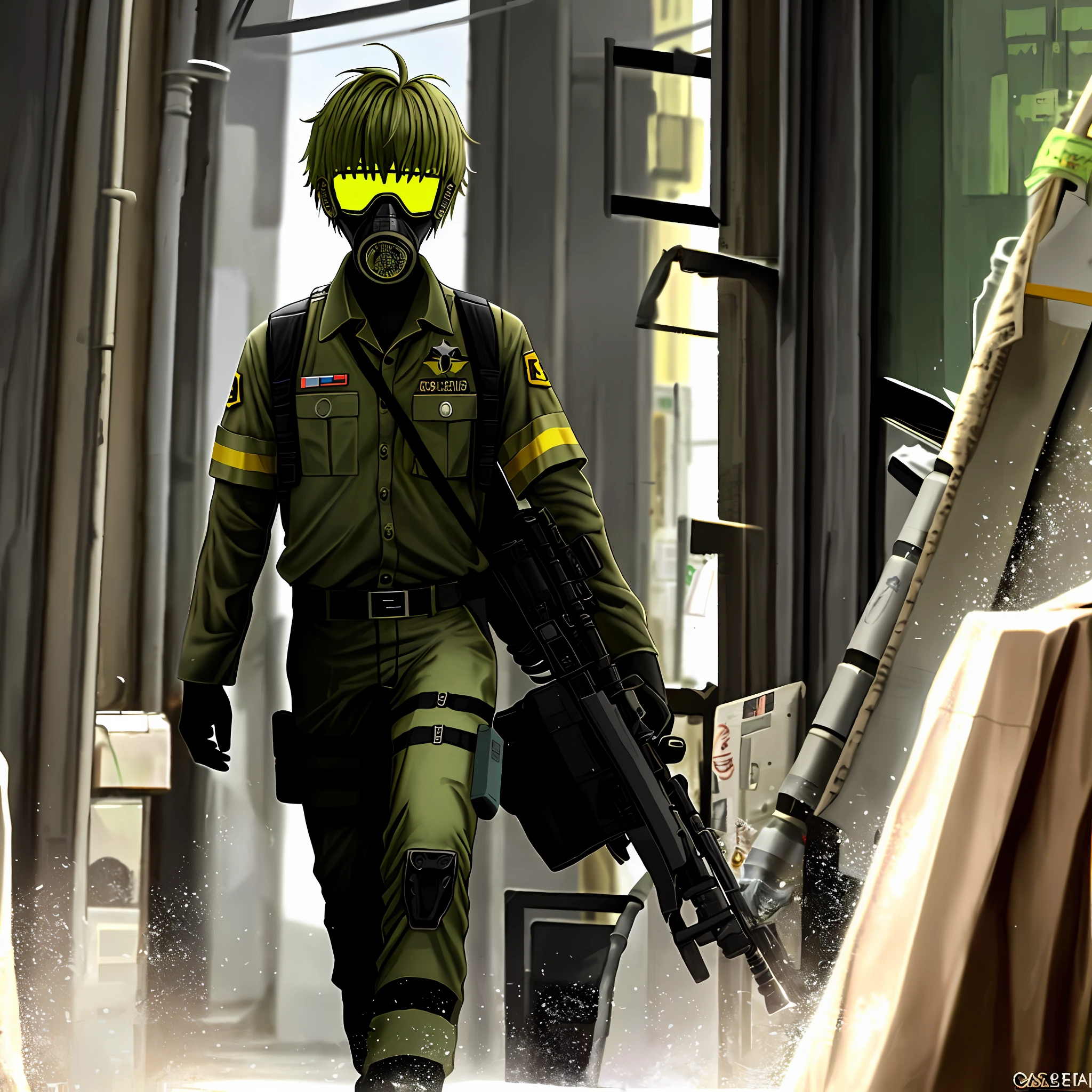 A cesium 137 soldier is a fictional character inspired by the Goiânia radiological accident in 1987, when a radiotherapy device containing cesium-137 was found and opened by scrap collectors, causing contamination and deaths by radiation. The caesium 137 soldier is depicted as a man with an armor made of scrap metal and a gas mask, who uses cesium-137 as a weapon. He is a symbol of resistance and the struggle against oppression and social injustice.