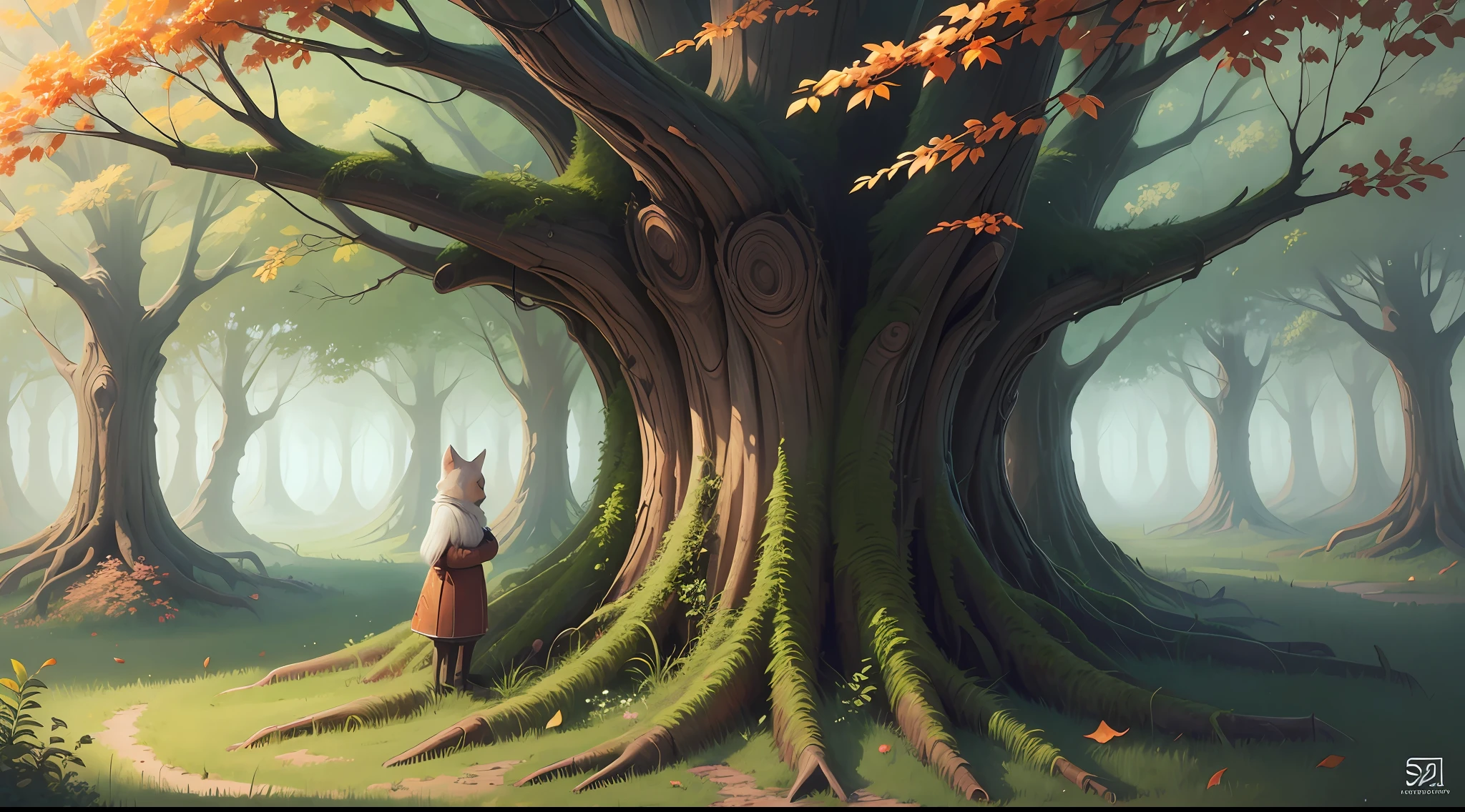 forest, beautiful detailed digital art, lovely digital painting, highly detailed digital painting, cartoon. --auto --s2