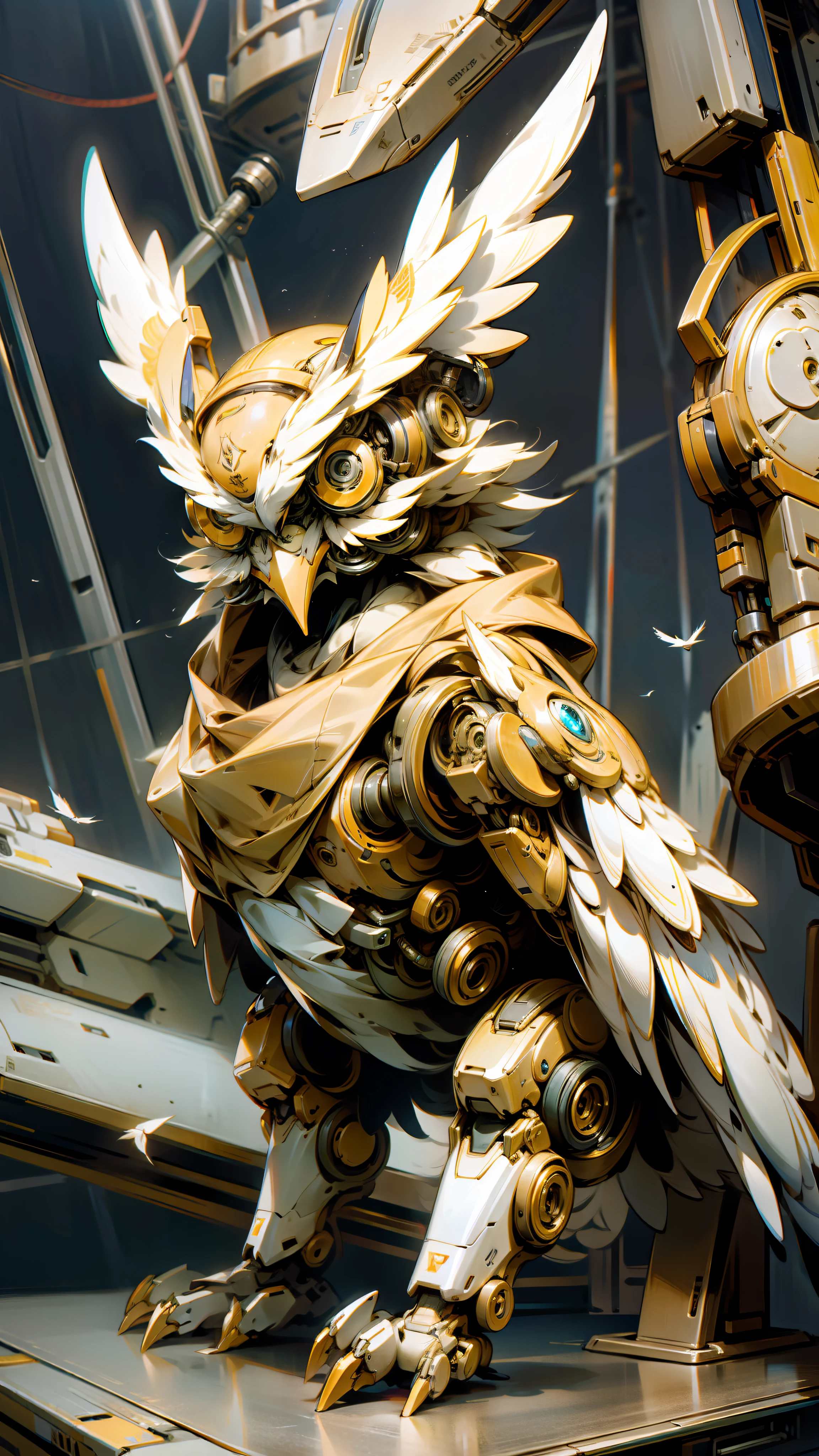 Mechanical owl, bird shape, super clear