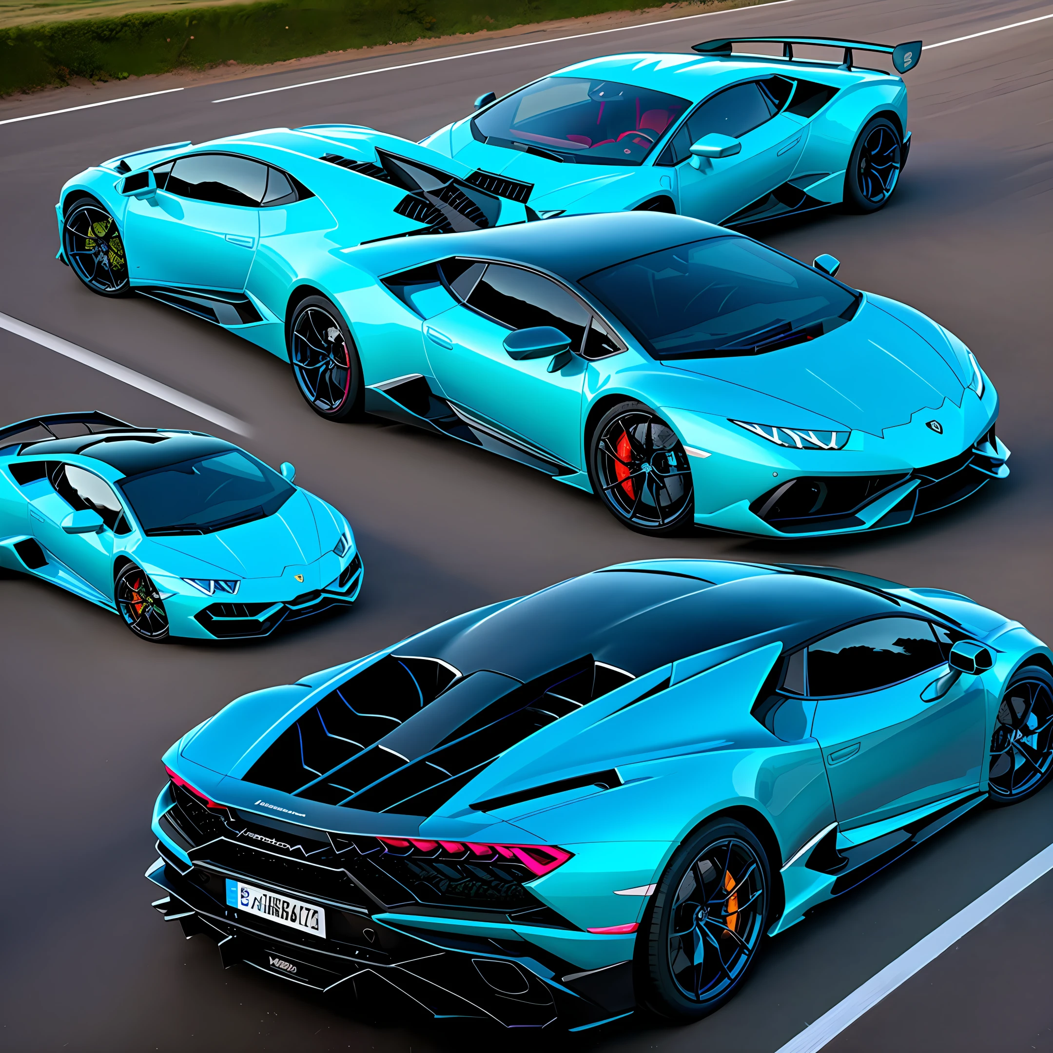 mix Lamborghini huracan with Bugatti Chiron